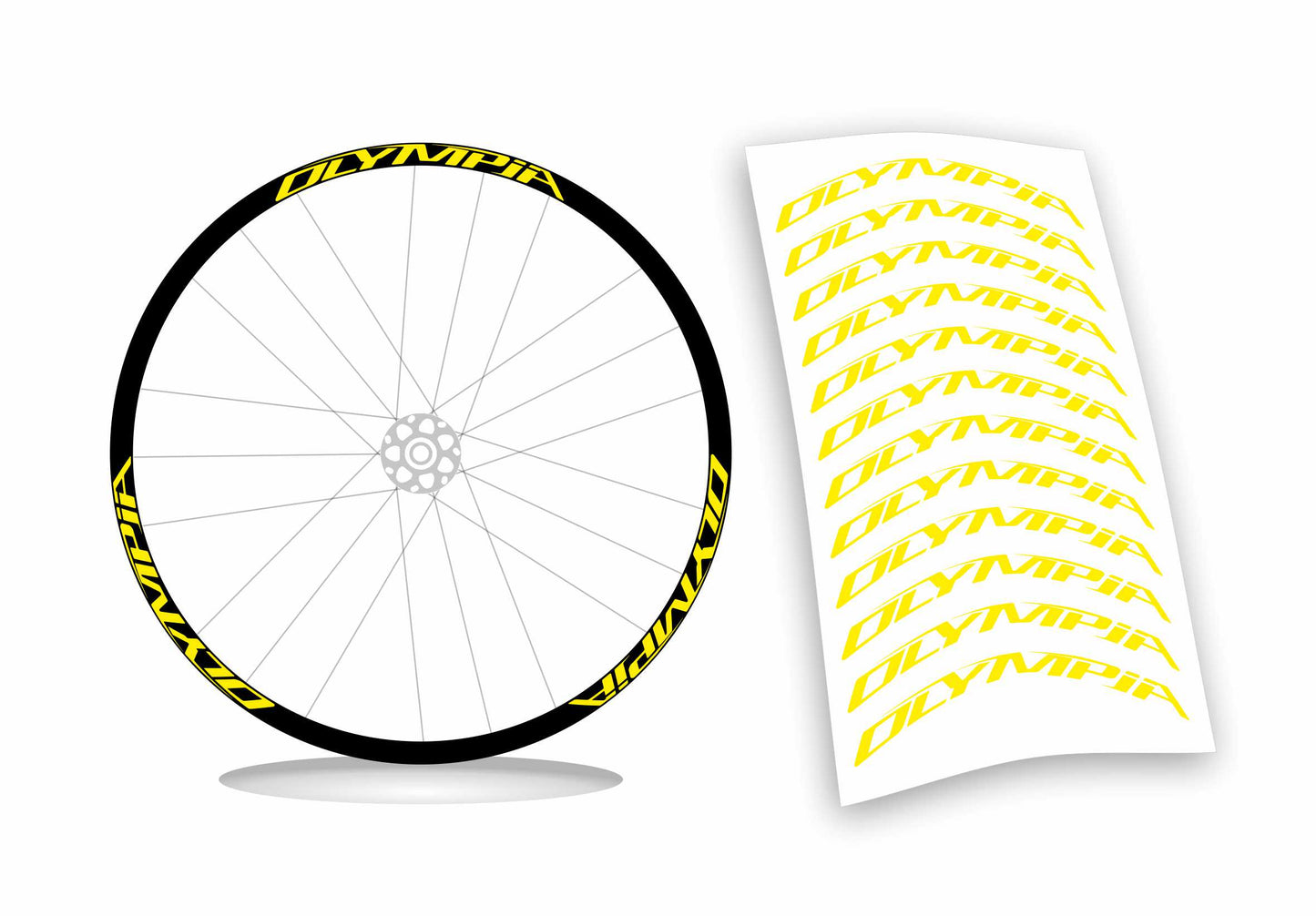 Olympia kit adesivi per cerchi bici colore personalizzato