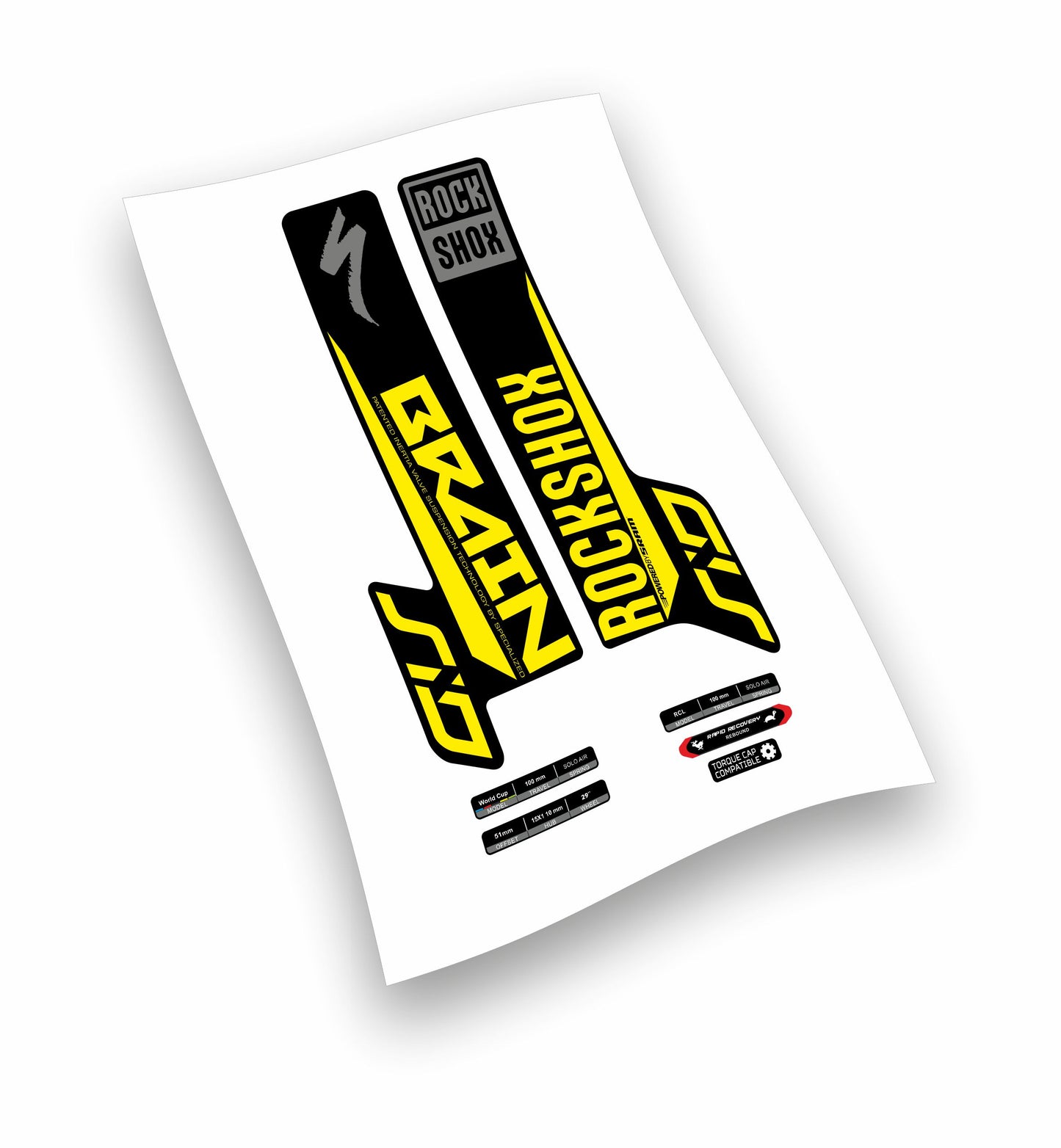 Rock shox Sid Brain 29" - anno 2018 - adesivi personalizzati per forcella