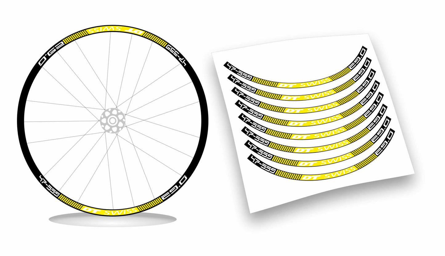 dt swiss 47-559 adesivi ruote bicicletta colori personalizzabili 8pz