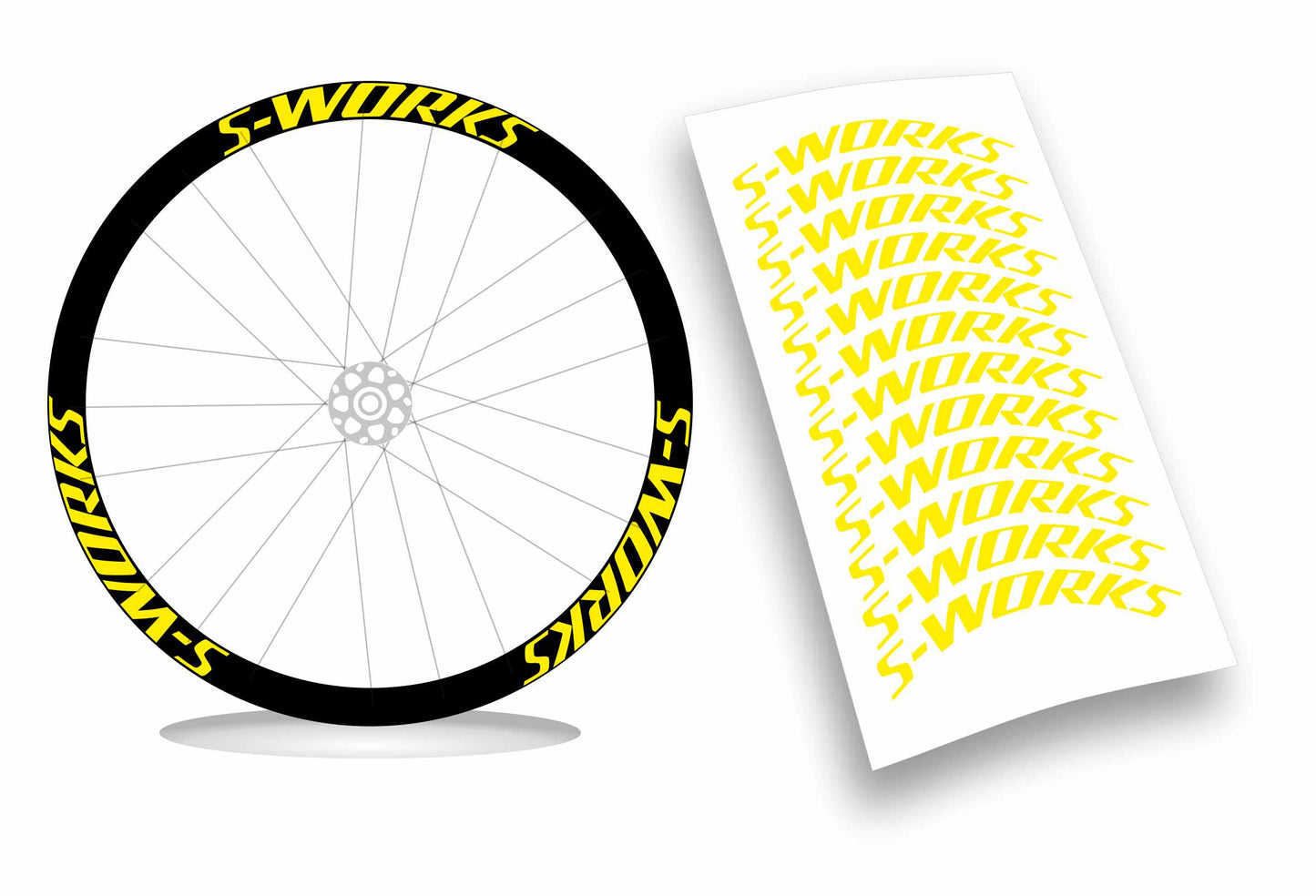 Kit adesivi personalizzato cerchi bici da corsa specialized s-works 12pezzi