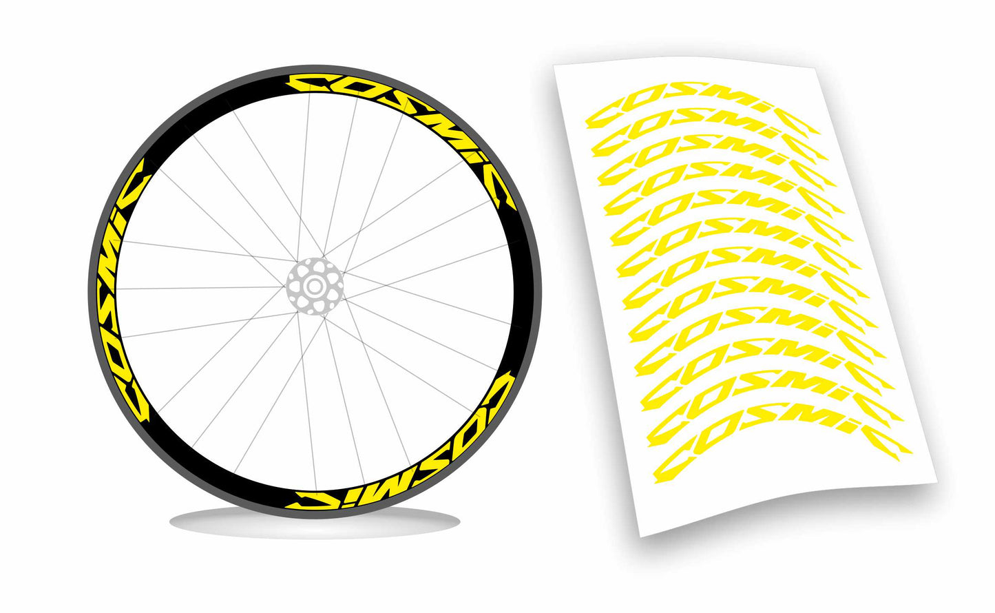 mavic COSMIC pre-spaziato adesivi ruote bici da corsa wheel stickers colori personalizzati
