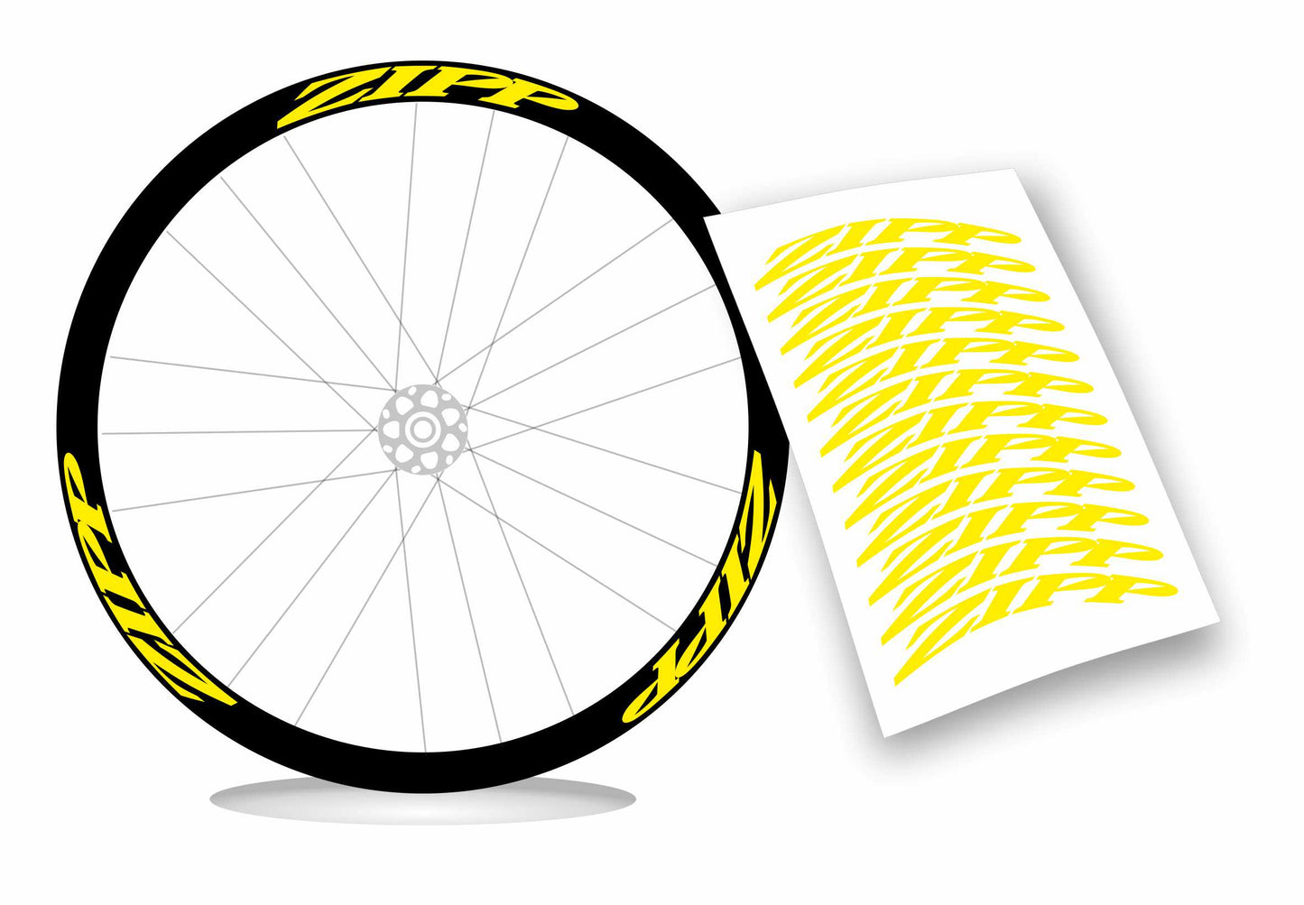 Kit adesivi cerchi bici bdc Zipp colori a scelta 12 pezzi wheel stickers