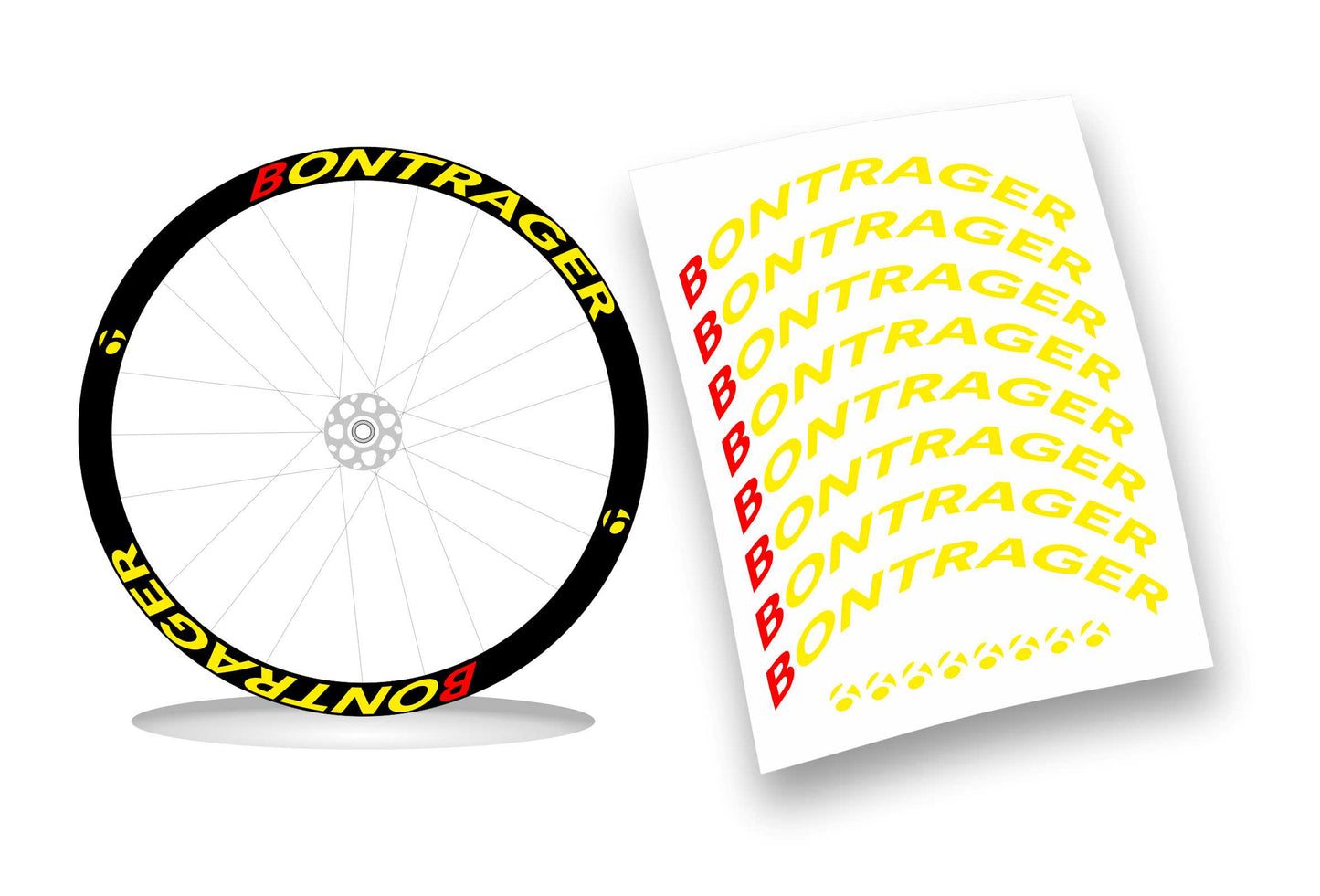 Kit adesivi bontrager cerchi bici bdc h3cm