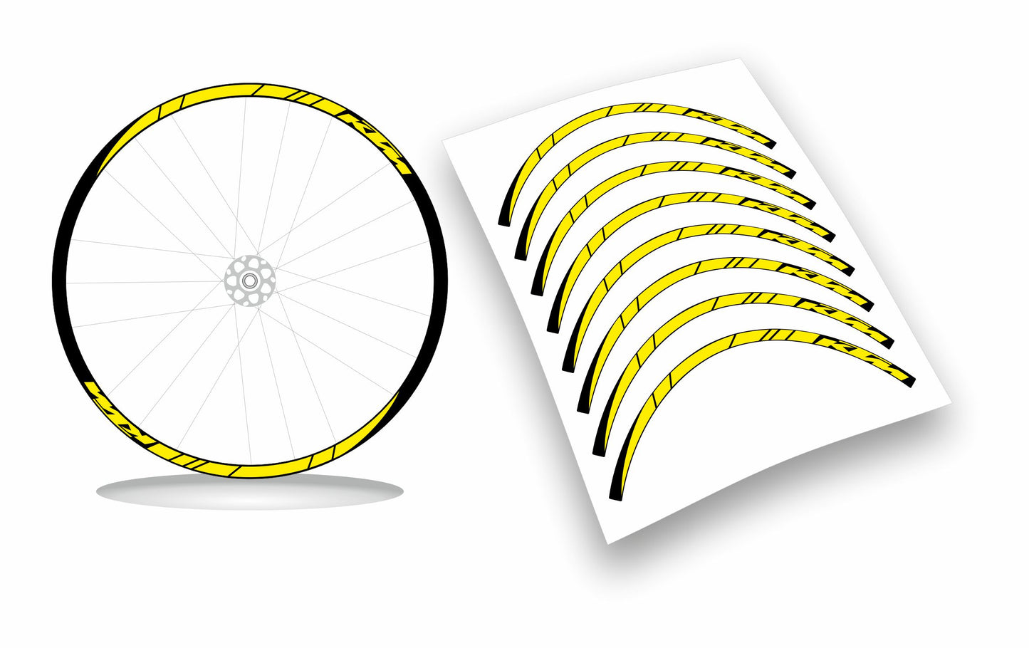 kit adesivi bicicletta cerchi ktm 8pz colore personalizzato misura 26-27.5-28-29