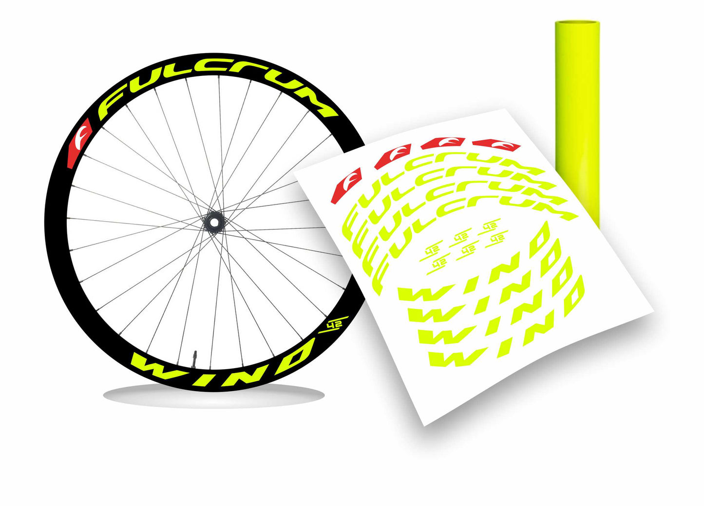 Fulcrum wind 42 adesivi sticker cerchi bici da corsa personalizzati