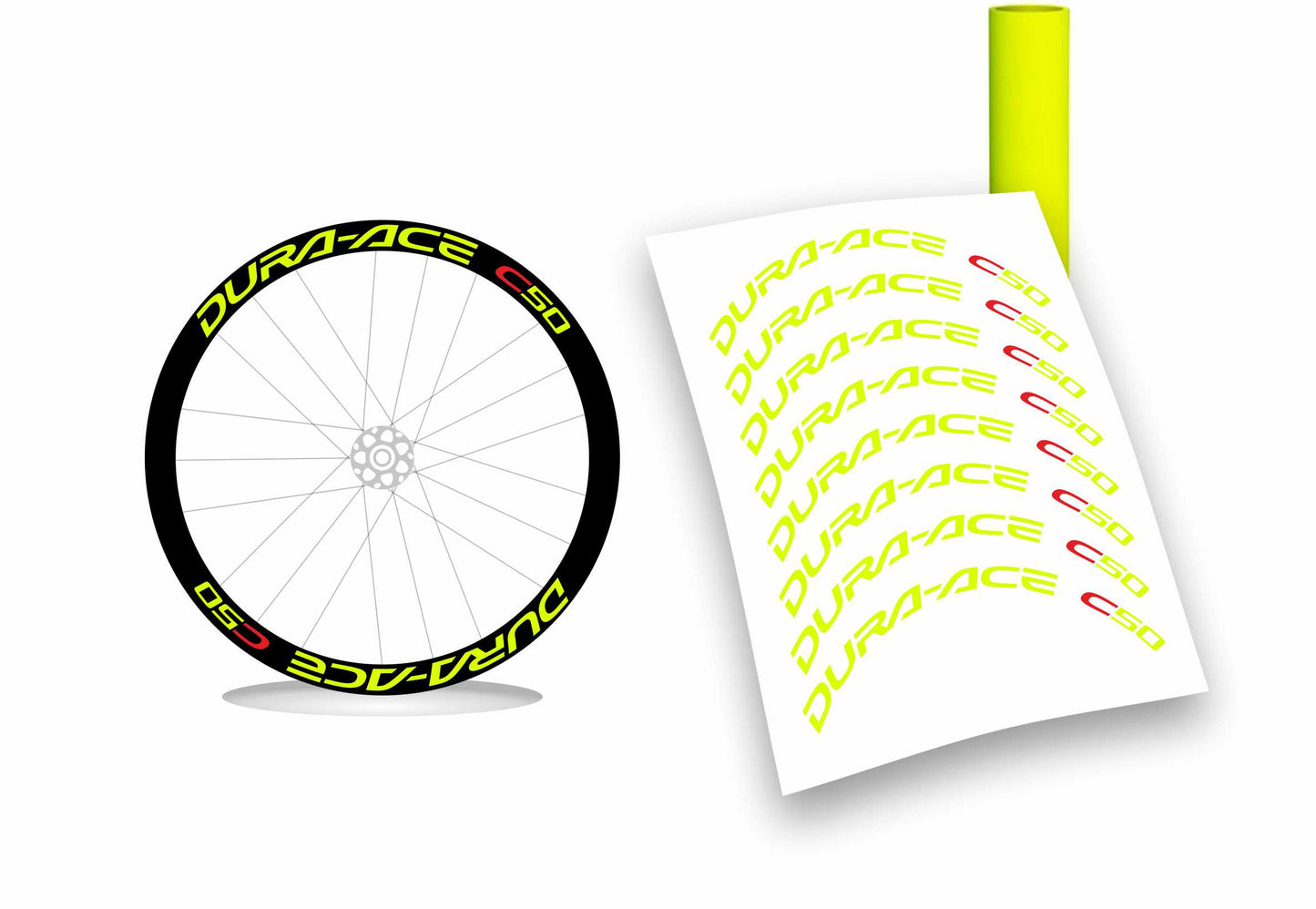 dura-ace c50 shimano kit adesivi stickers per ruote