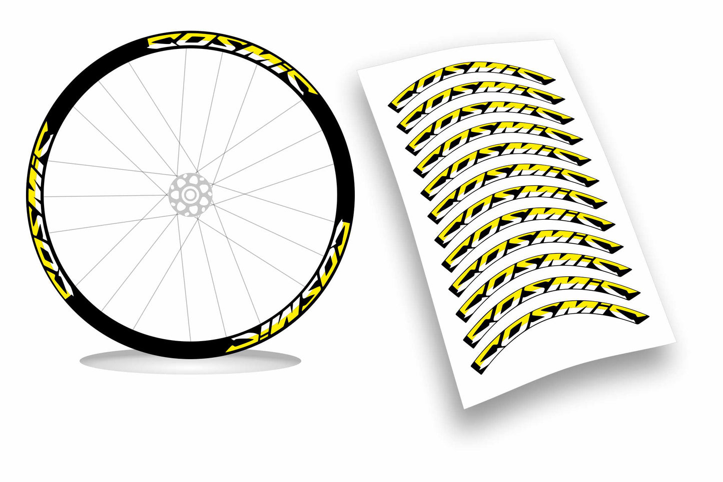 adesivi mavic COSMIC BICOLORE 12 pezzi wheel stickers two-coloured