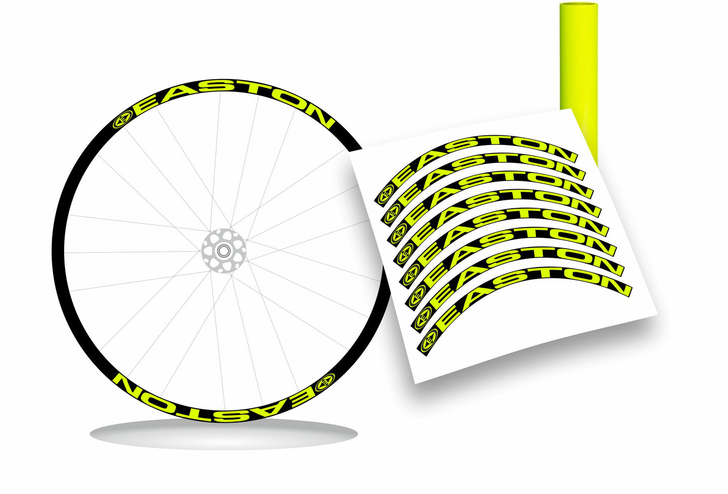 kit adesivi cerchi Easton colori a scelta anche fluo 8 pezzi