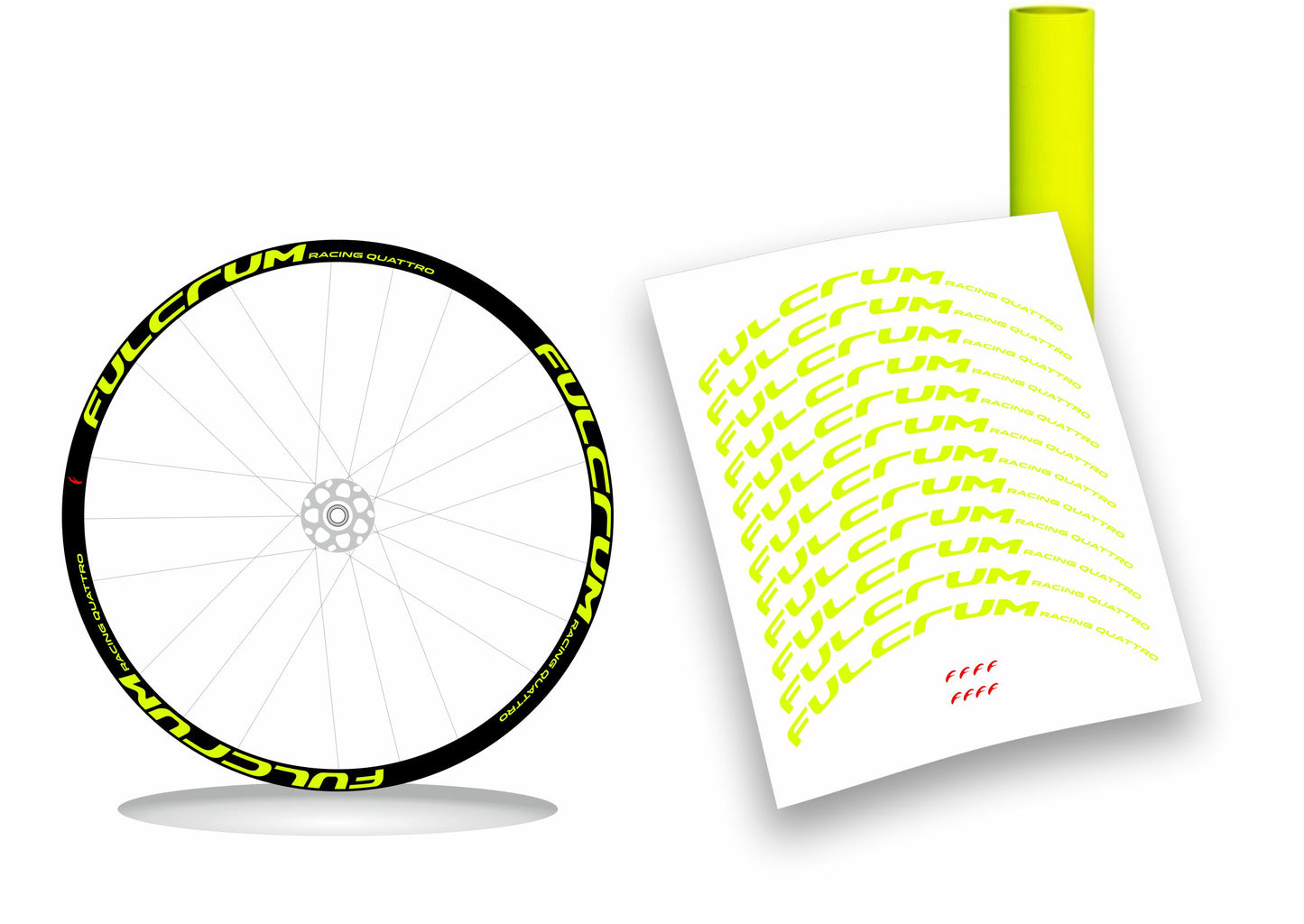Fulcrum Racing 4/Quattro adesivi cerchi bici da corsa personalizzati stickers 28"