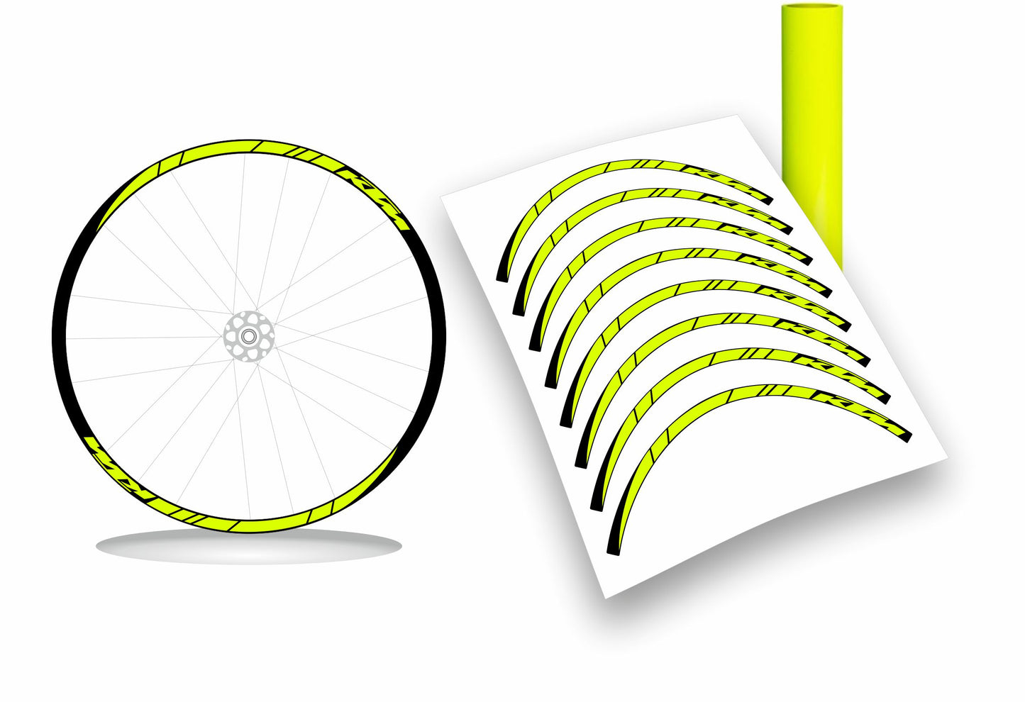 kit adesivi bicicletta cerchi ktm 8pz colore personalizzato misura 26-27.5-28-29