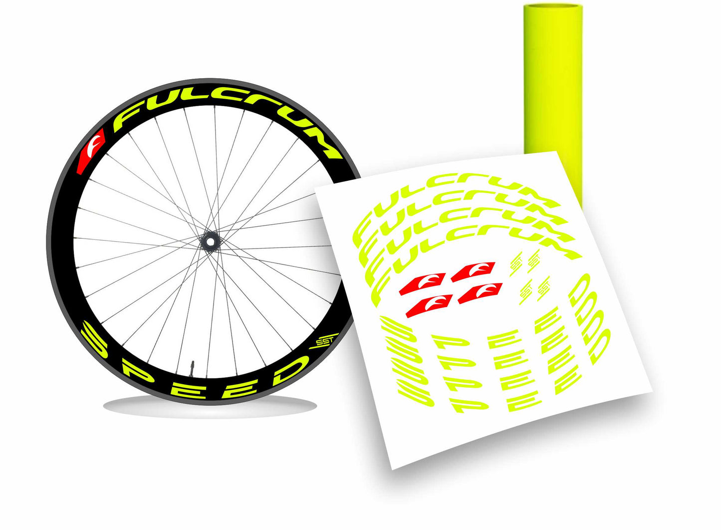 Fulcrum Racing speed 55t adesivi sticker cerchi bici da corsa personalizzati