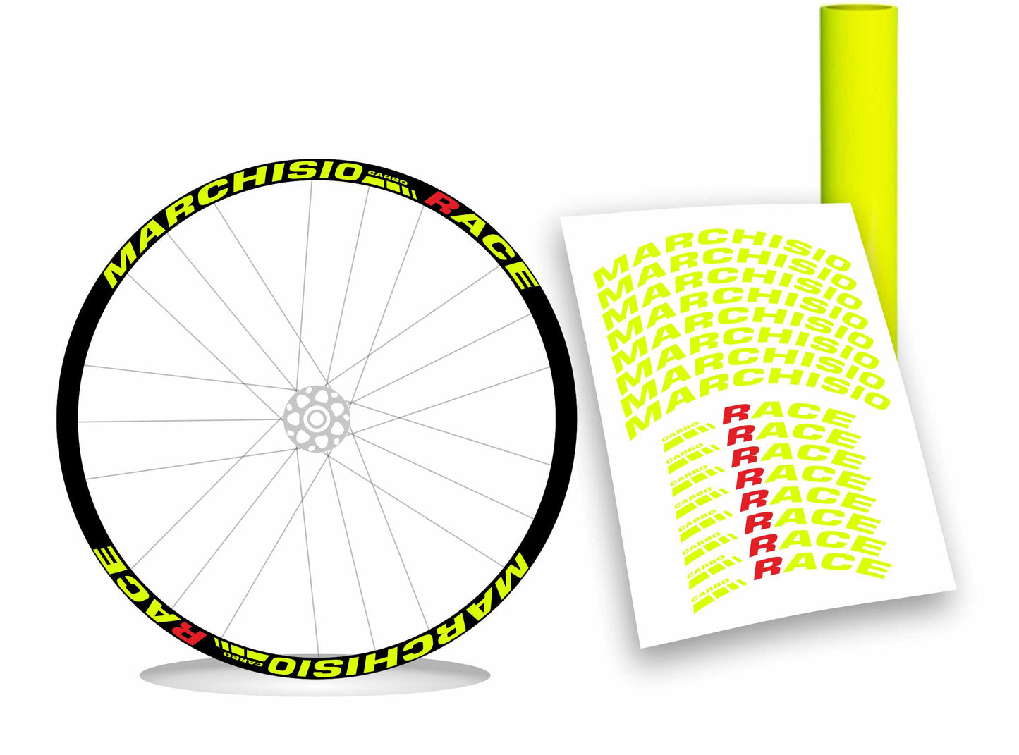 kit adesivi stickers cerchi bicicletta MARCHISIO carbo race