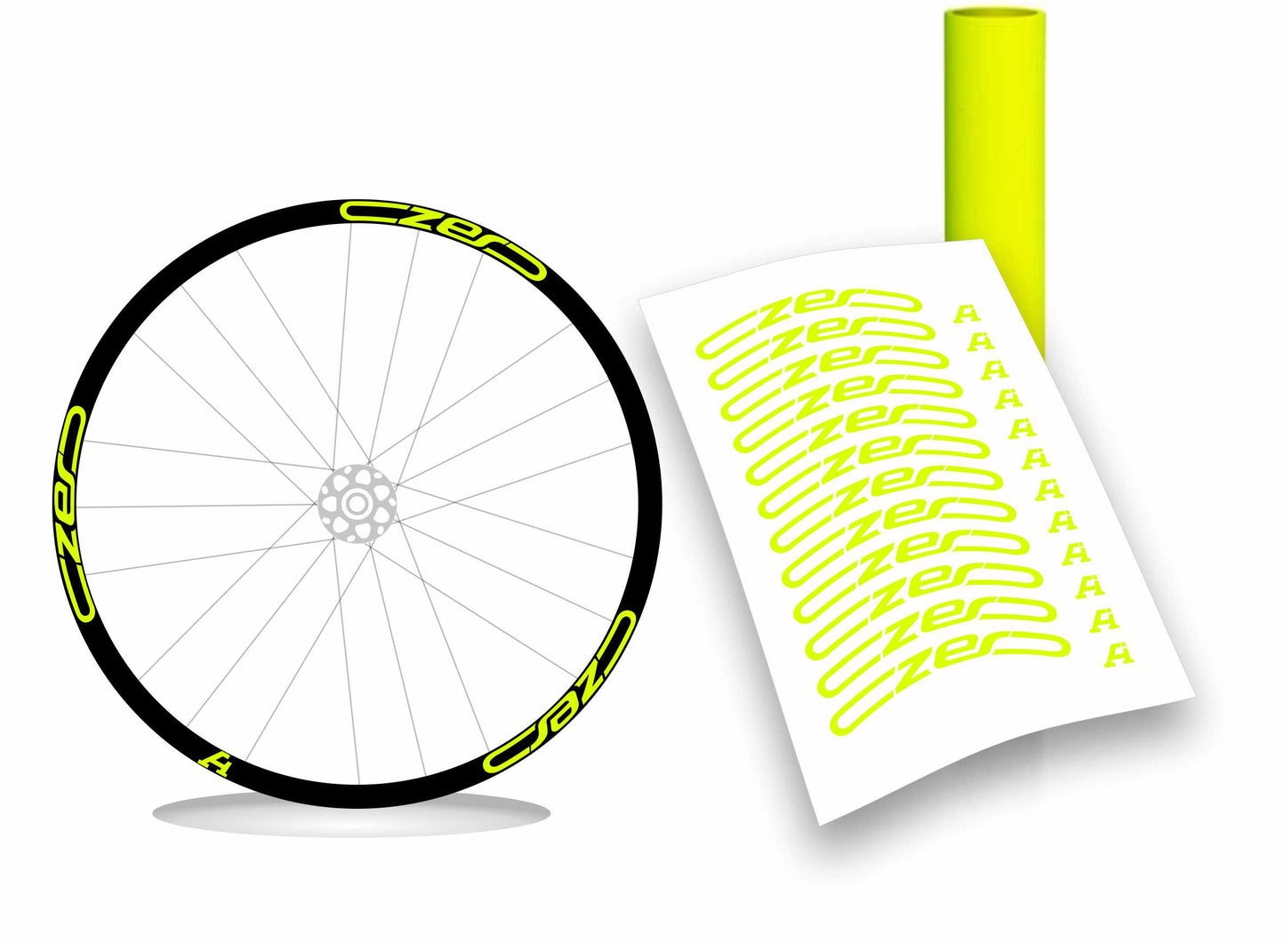 Adesivi cerchi ruote mtb CZERO cannondale senza fondo personalizzabili customizable color