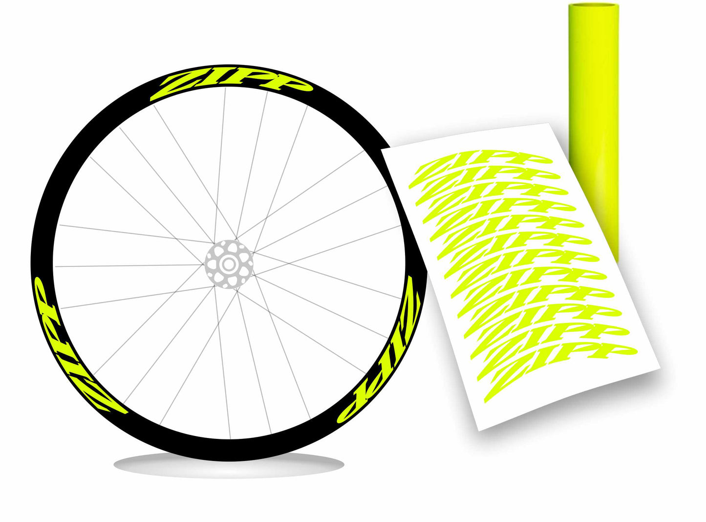 Kit adesivi cerchi bici bdc Zipp colori a scelta 12 pezzi wheel stickers