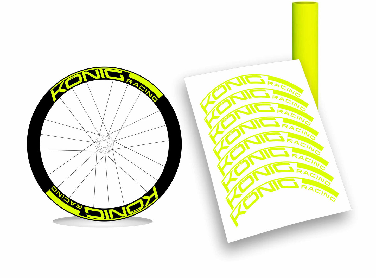 KONIG Racing adesivi personalizzati per cerchi bici da corsa