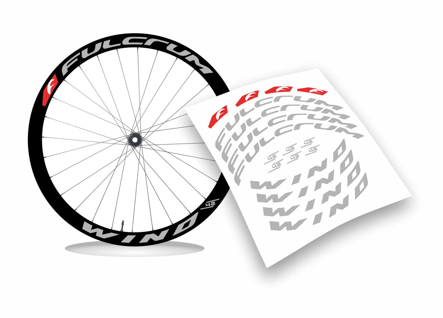 Fulcrum wind 42 adesivi sticker cerchi bici da corsa personalizzati