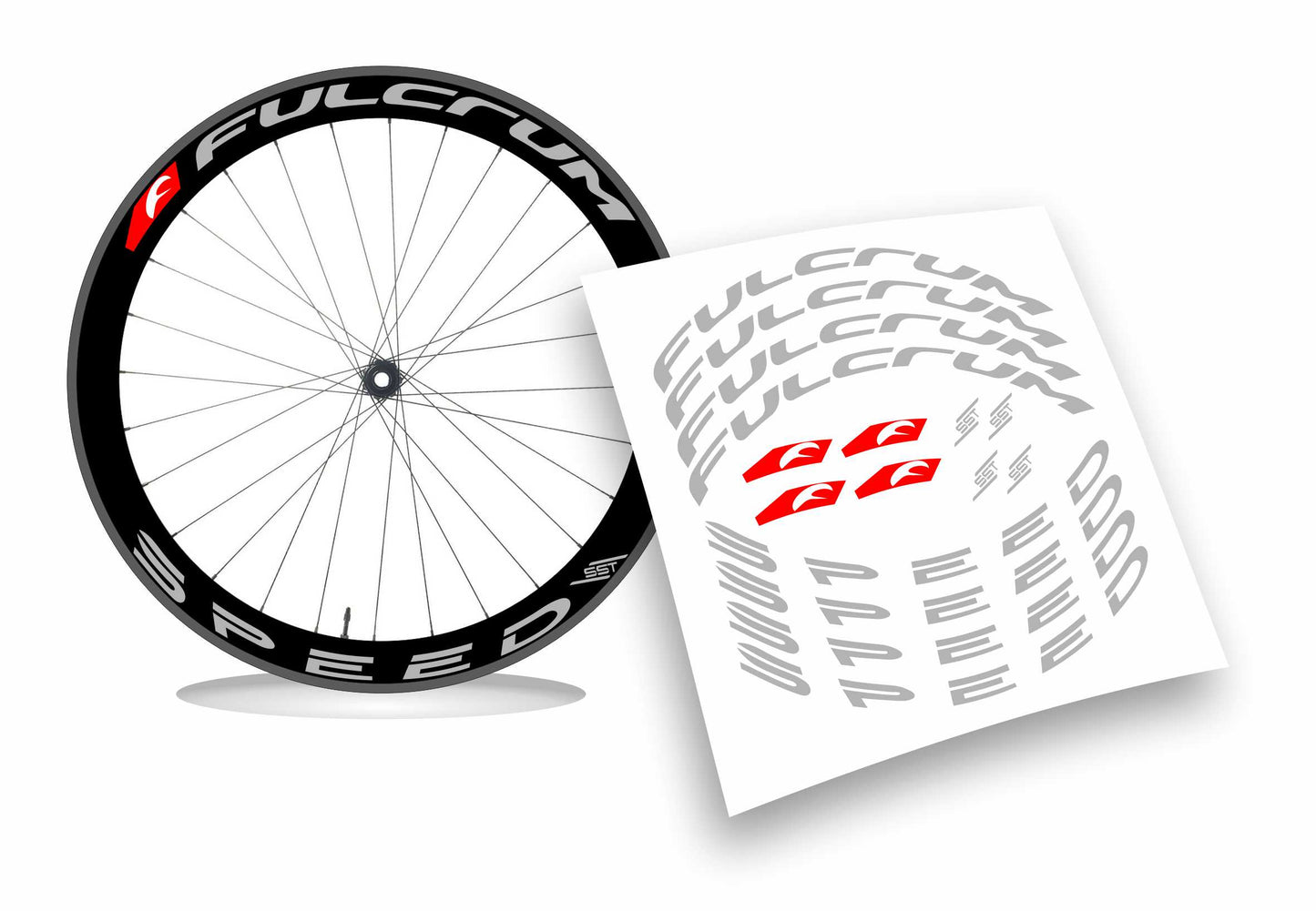 Fulcrum Racing speed 55t adesivi sticker cerchi bici da corsa personalizzati