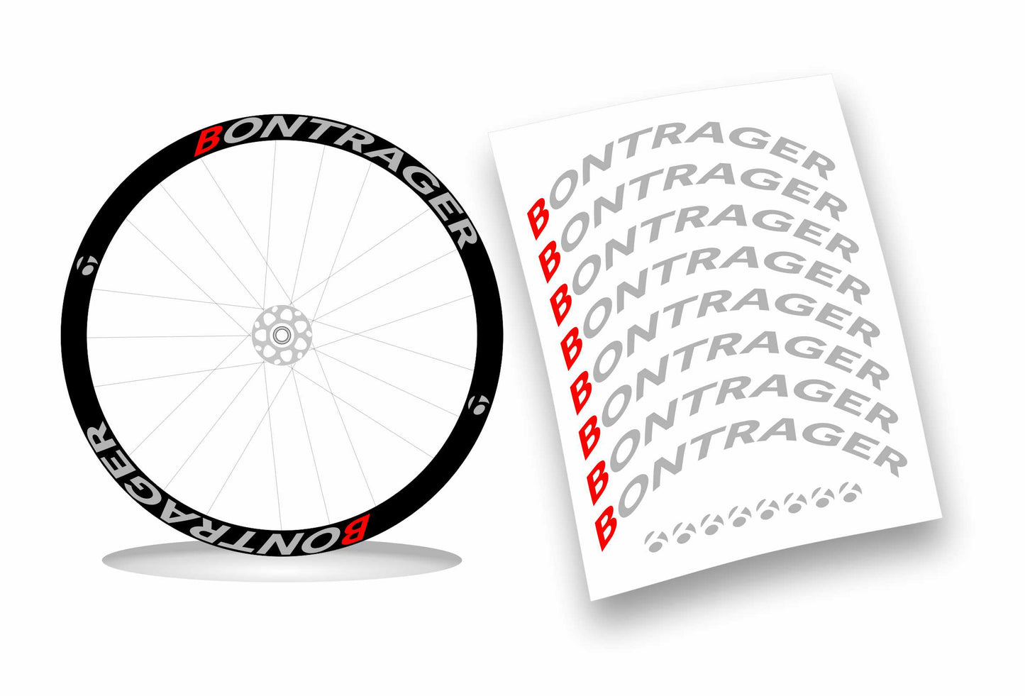 Kit adesivi bontrager cerchi bici bdc h3cm