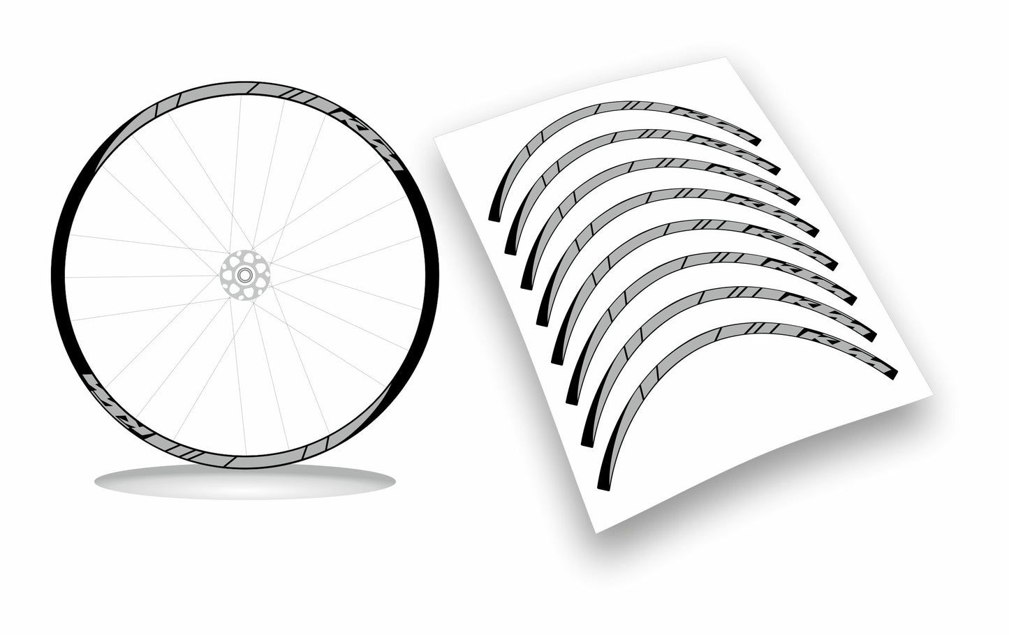 kit adesivi bicicletta cerchi ktm 8pz colore personalizzato misura 26-27.5-28-29