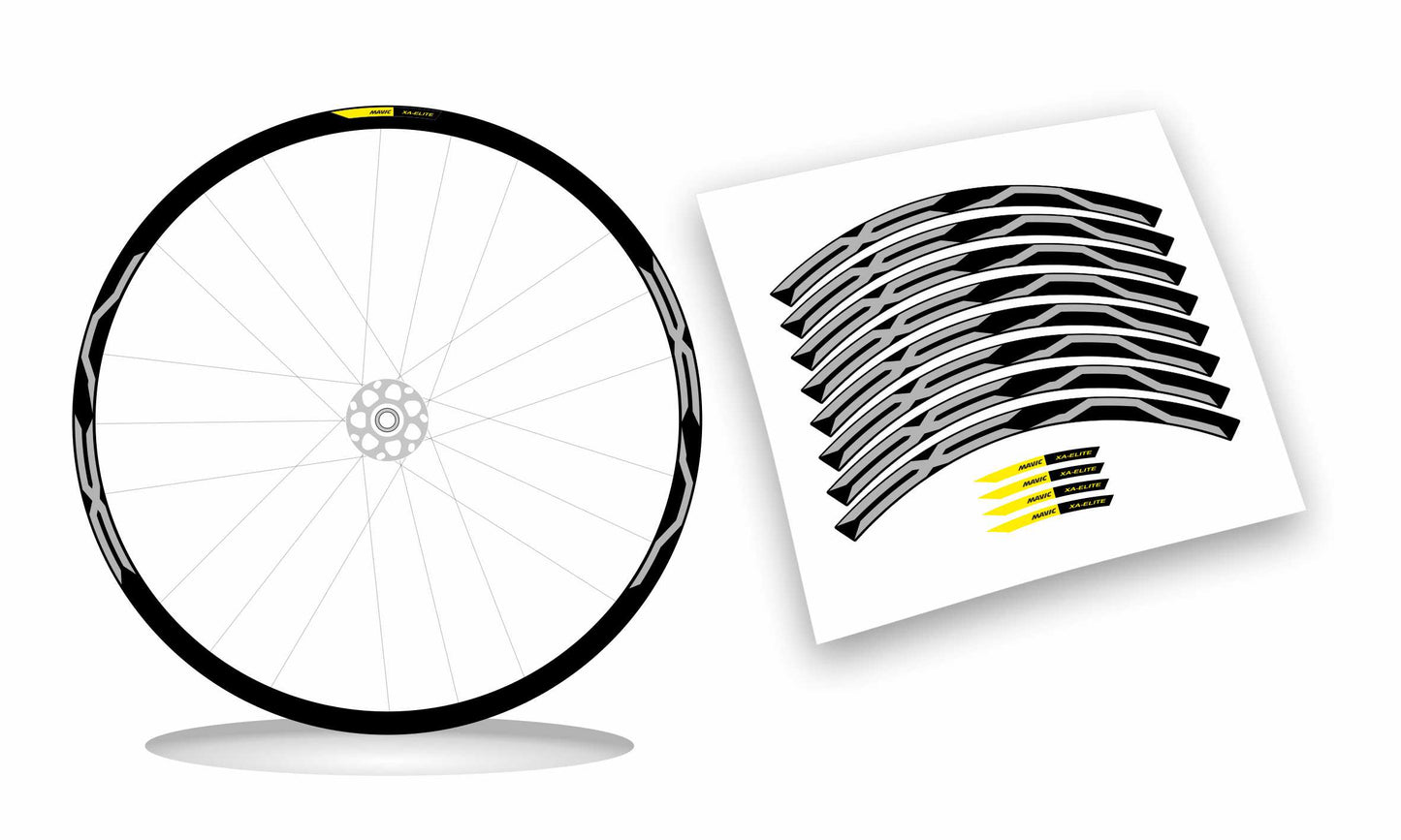 kit adesivi cerchi bici mtb mavic XA ELITE colore personalizzato antigraffio