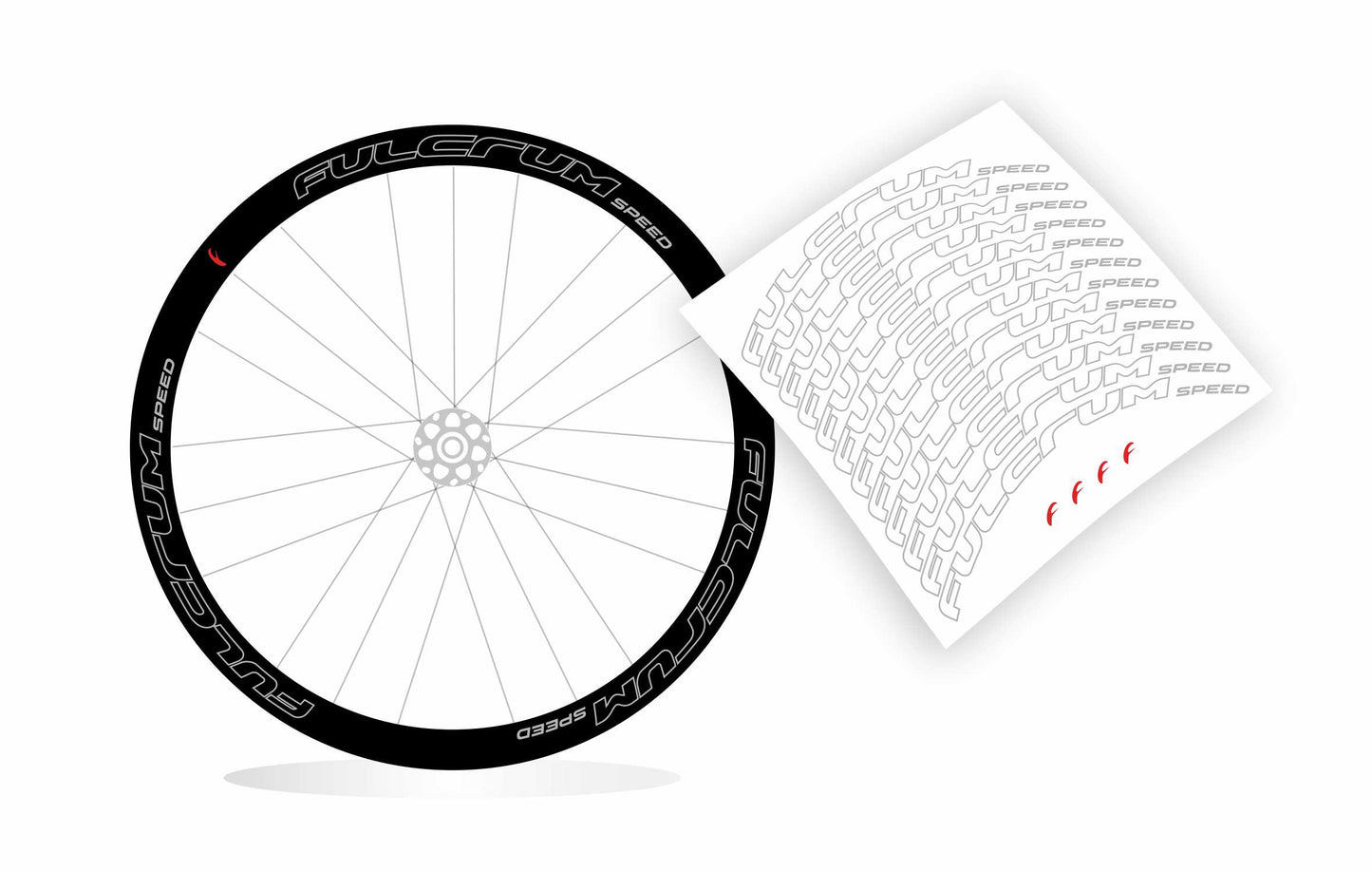 Fulcrum Racing speed profilo 40/35mm adesivi stickers cerchi bici da corsa personalizzati