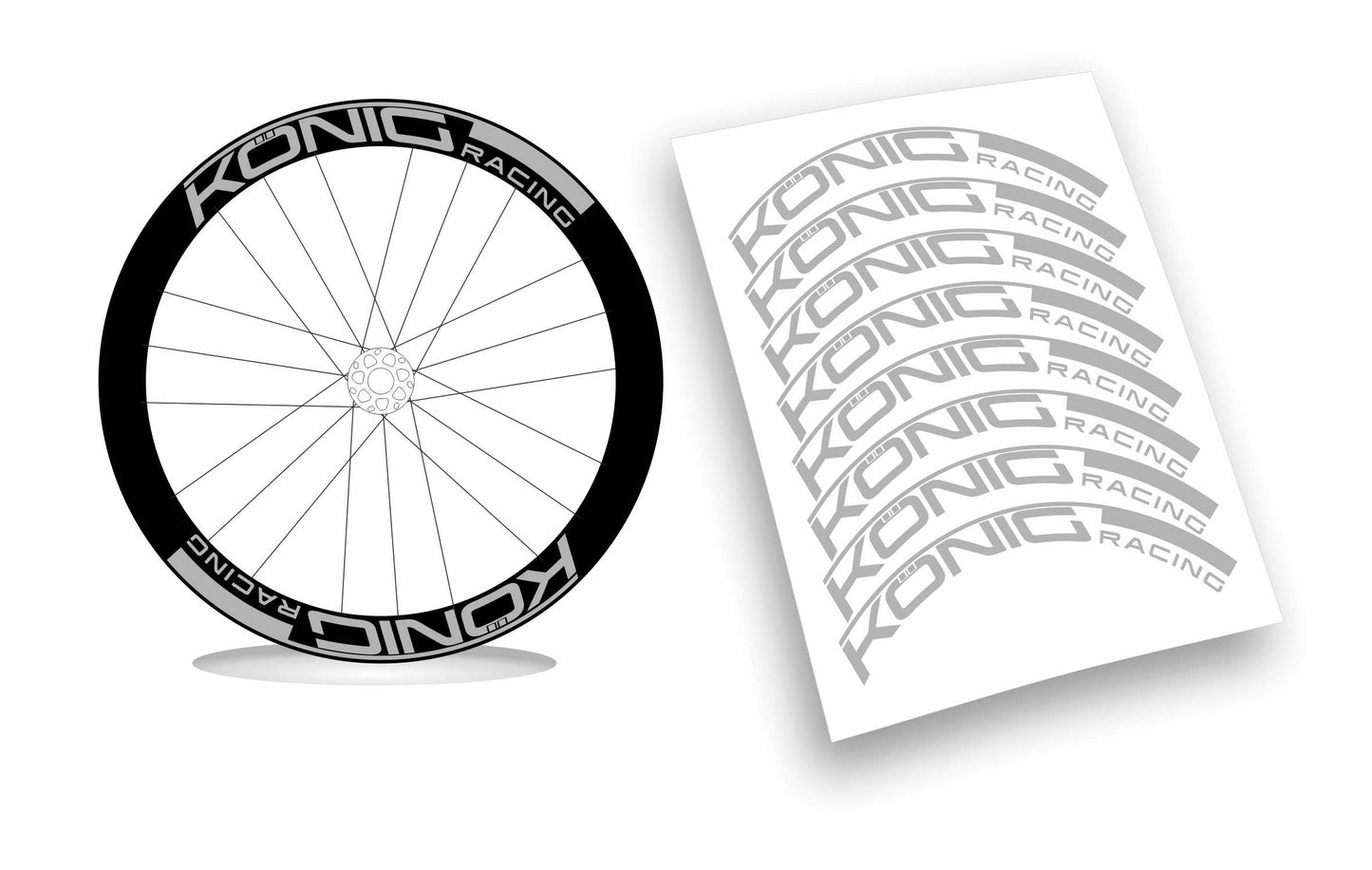 KONIG Racing adesivi personalizzati per cerchi bici da corsa