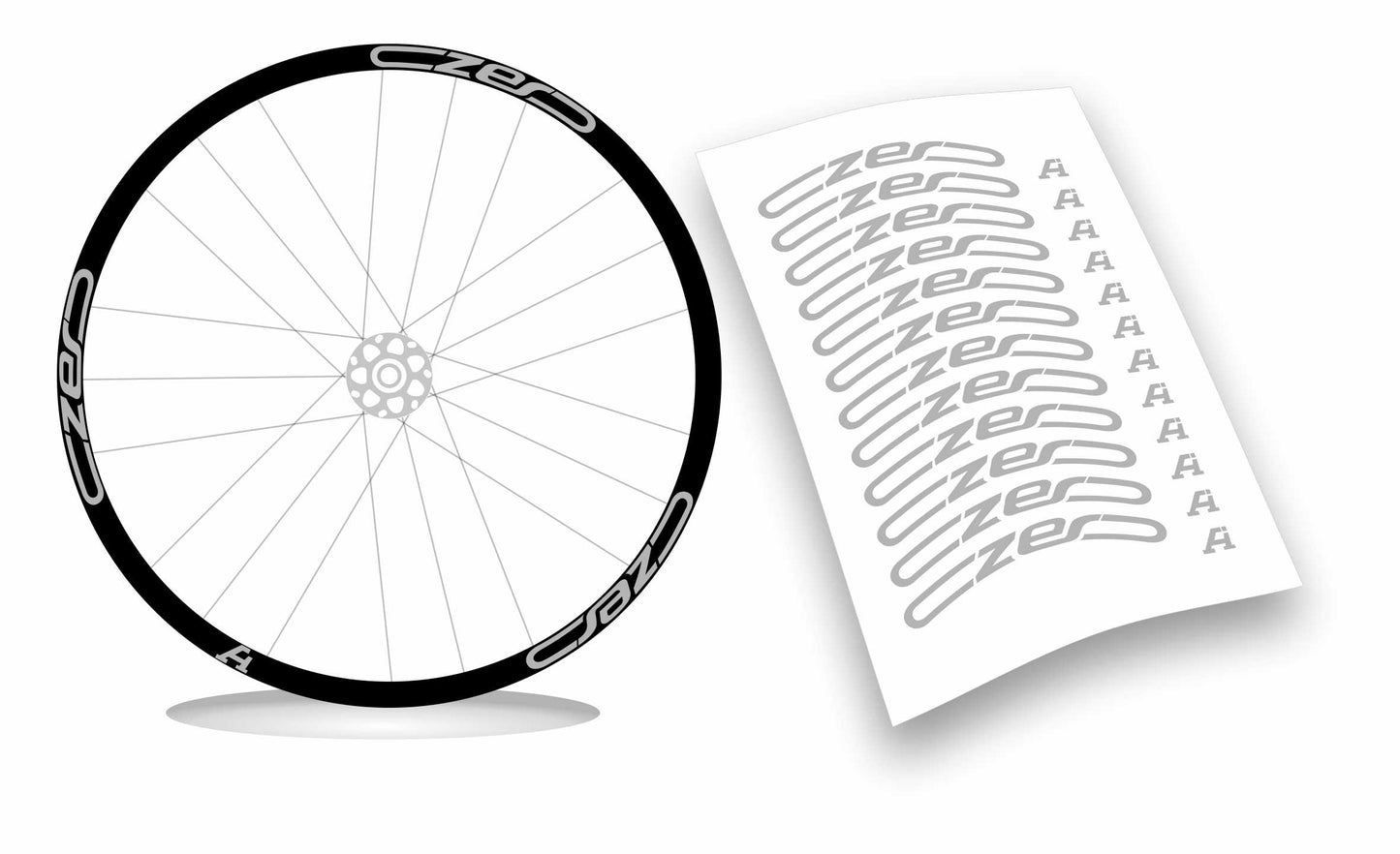 Adesivi cerchi ruote mtb CZERO cannondale senza fondo personalizzabili customizable color