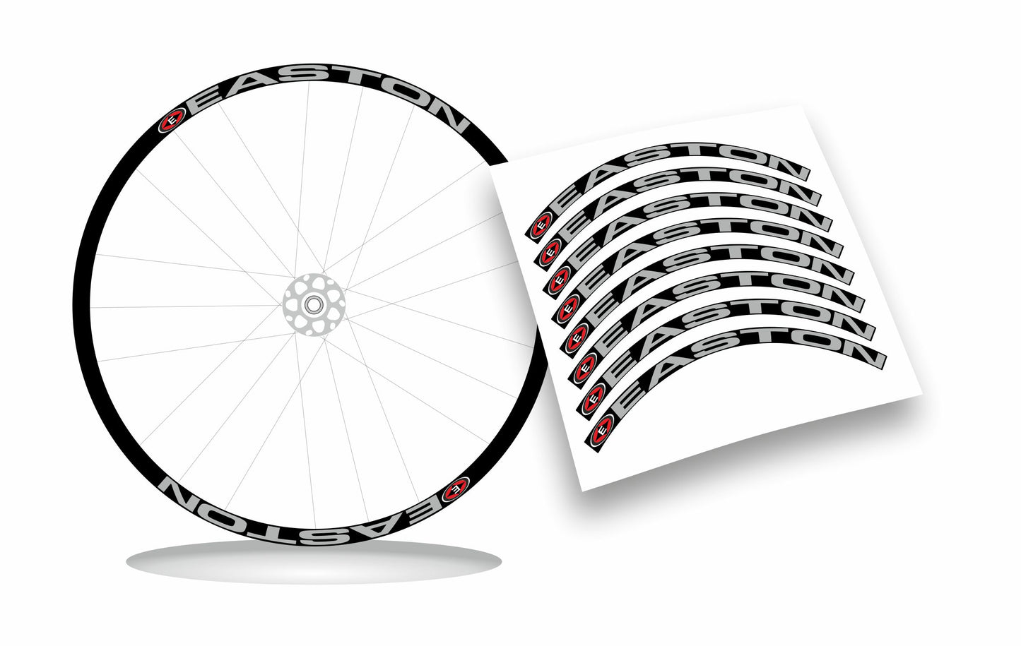kit adesivi cerchi Easton colori a scelta anche fluo 8 pezzi
