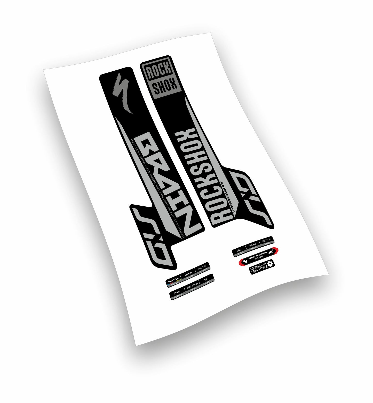 Rock shox Sid Brain 29" - anno 2018 - adesivi personalizzati per forcella