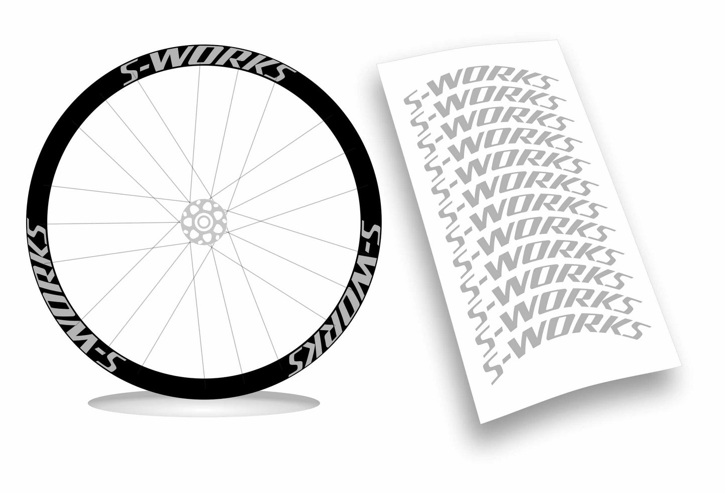 Kit adesivi personalizzato cerchi bici da corsa specialized s-works 12pezzi