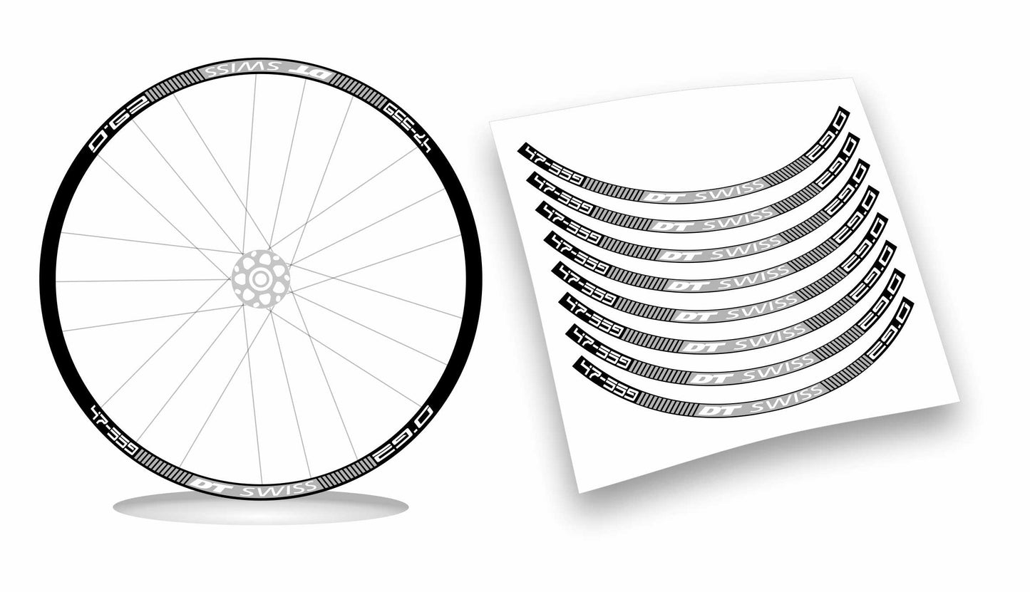 dt swiss 47-559 adesivi ruote bicicletta colori personalizzabili 8pz