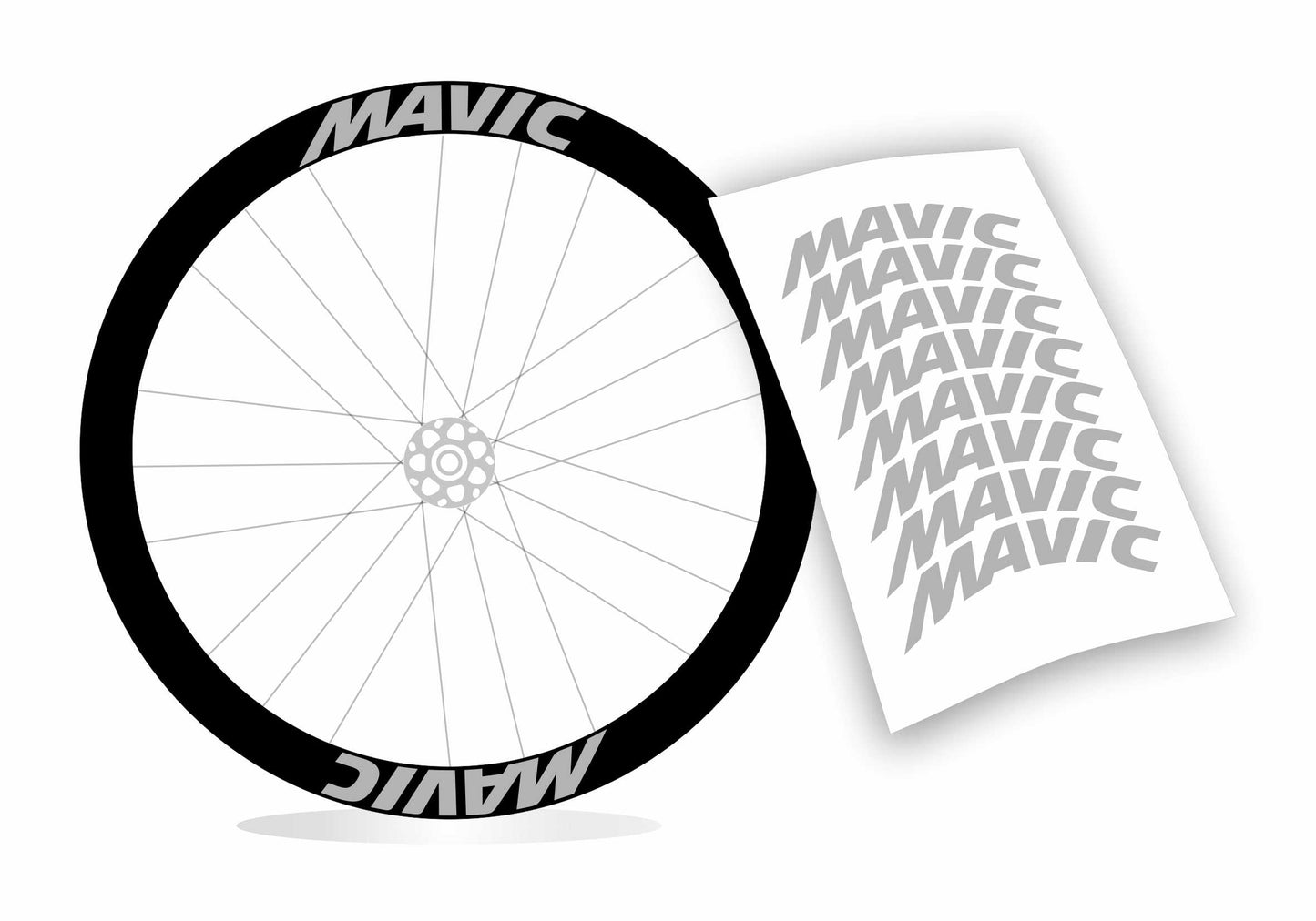 Adesivi cerchi ruote bici Mavic profilo 45