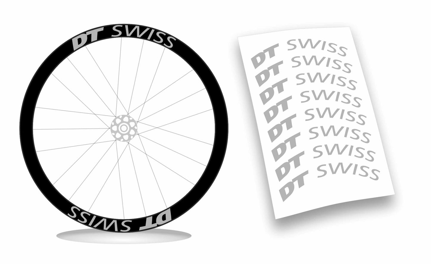 Kit adesivi/stickers cerchi bici bdc Dt swiss profilo 50mm colori a scelta 8 pezzi wheel stickers