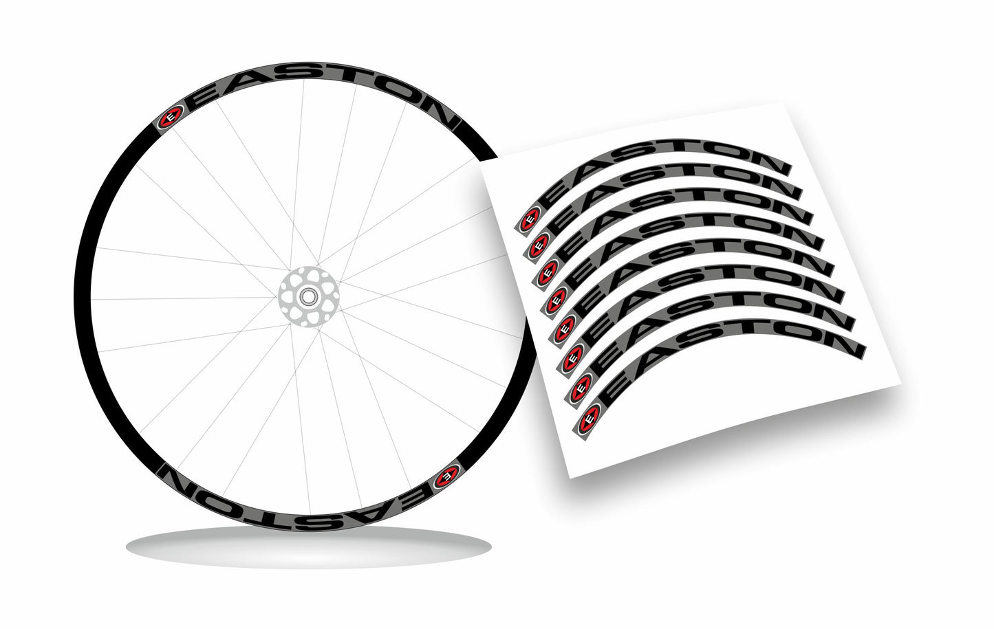 kit adesivi cerchi Easton colori a scelta anche fluo 8 pezzi