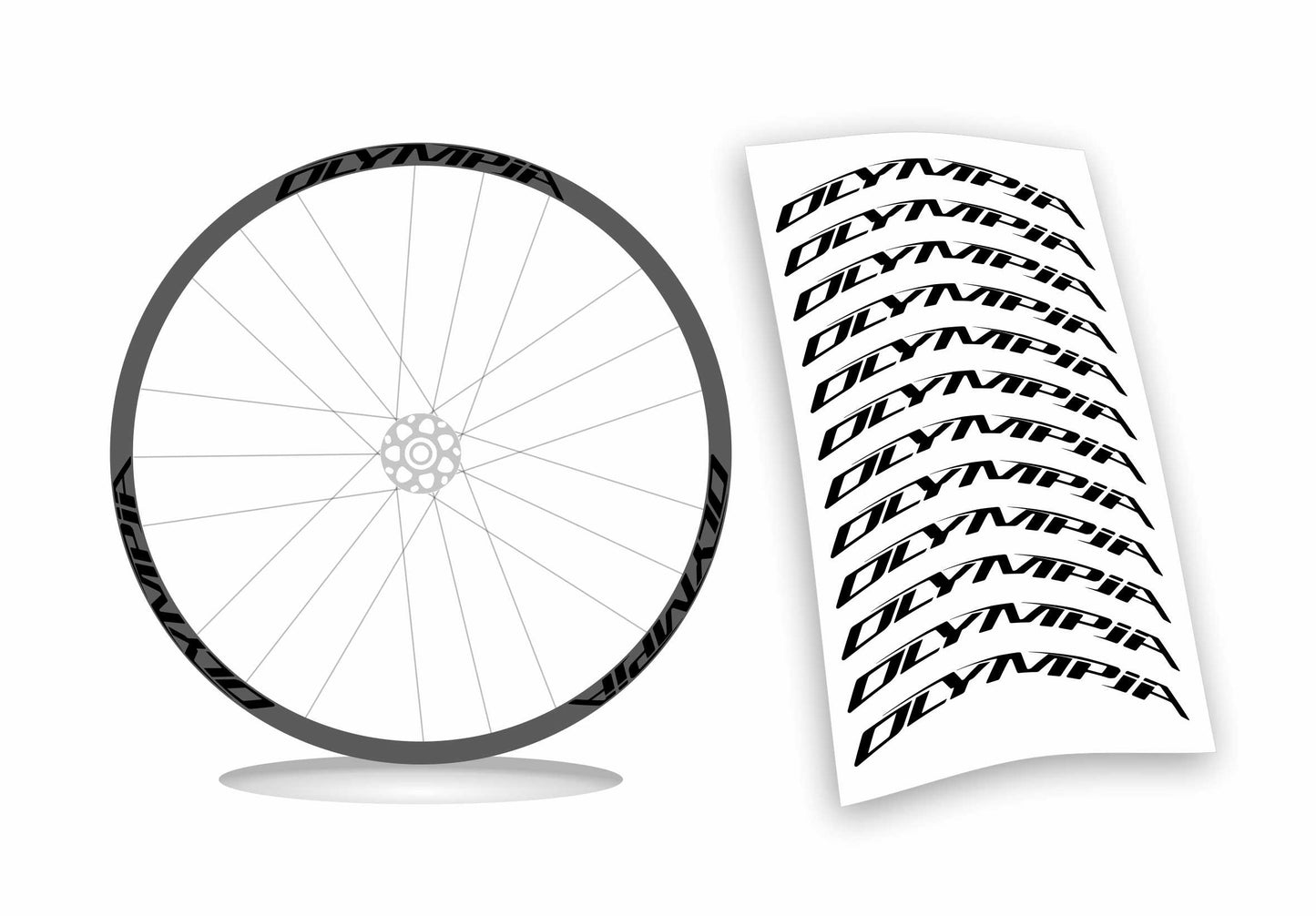 Olympia kit adesivi per cerchi bici colore personalizzato