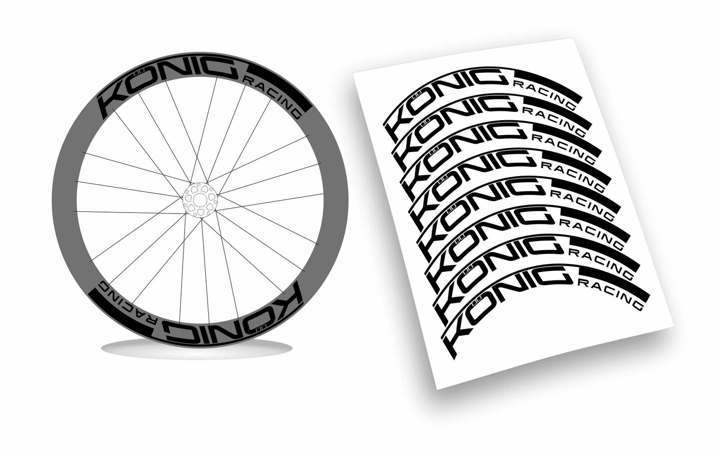 KONIG Racing adesivi personalizzati per cerchi bici da corsa