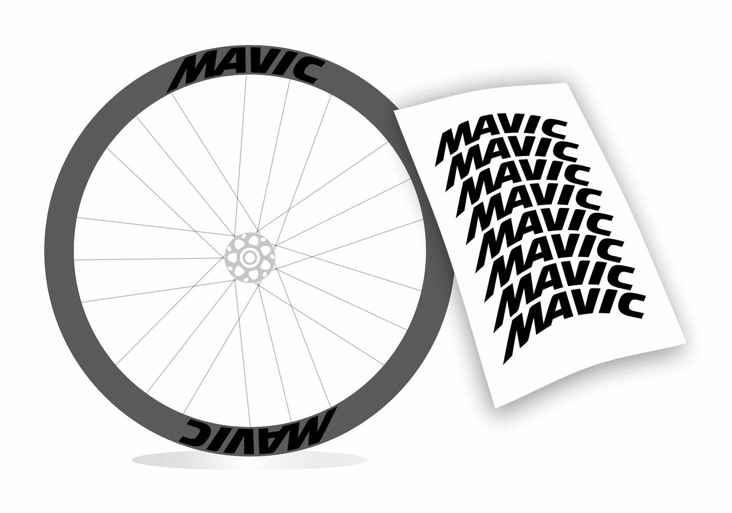 Adesivi cerchi ruote bici Mavic profilo 45