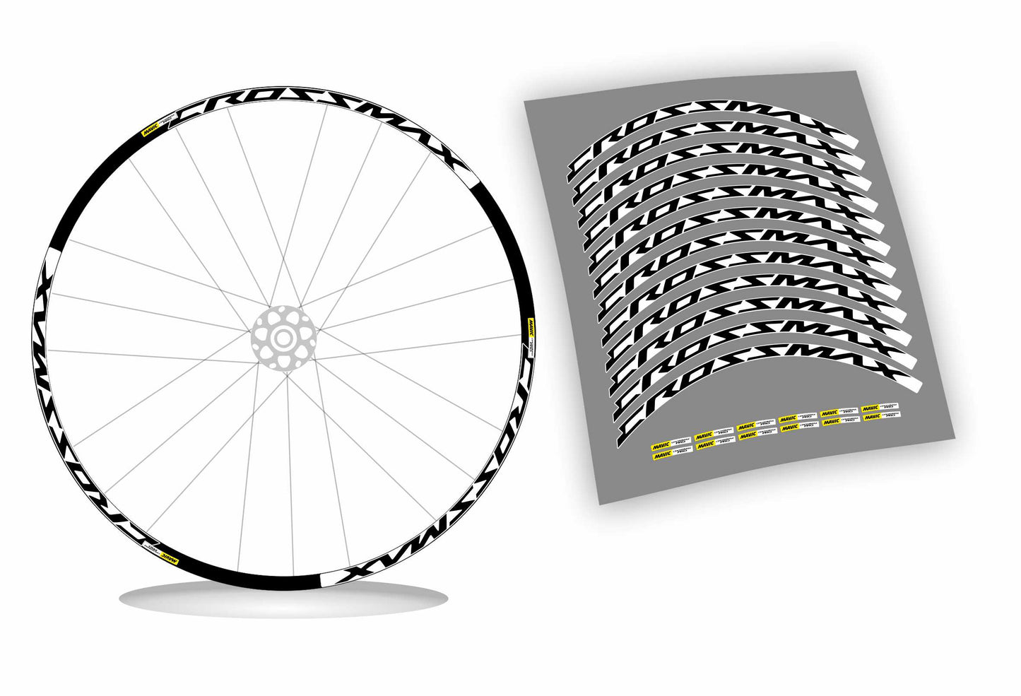 kit adesivi cerchi bici mtb mavic CROSSMAX pro anno 2016/2017 colore personalizzato antigraffio