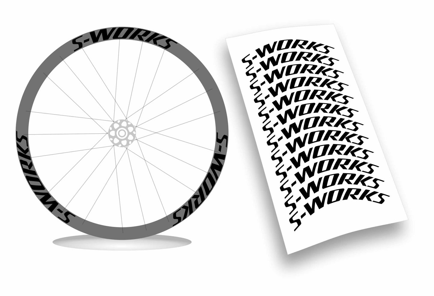 Kit adesivi personalizzato cerchi bici da corsa specialized s-works 12pezzi