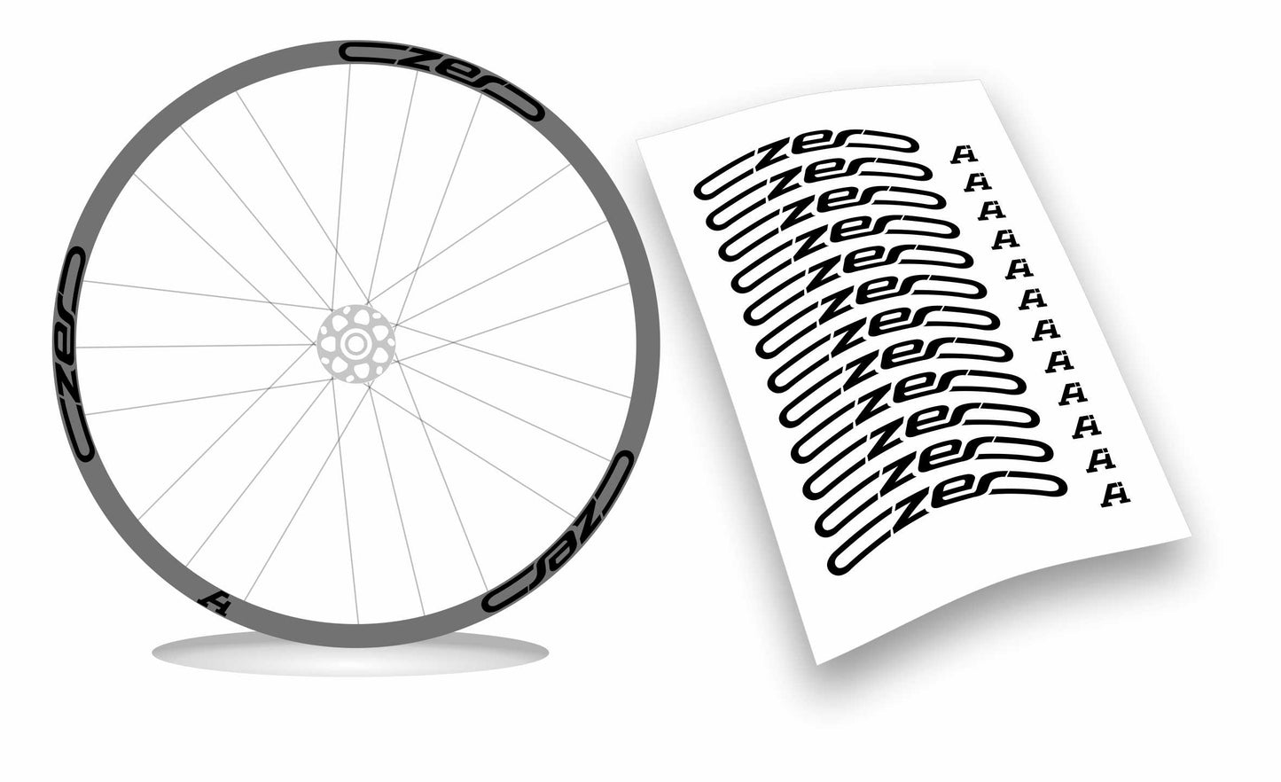 Adesivi cerchi ruote mtb CZERO cannondale senza fondo personalizzabili customizable color