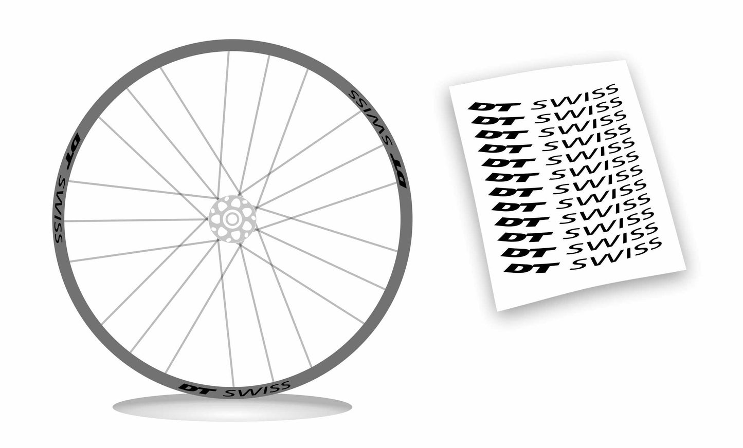 adesivi cerchi DT SWISS 17 x 1,5 wheel stickers 12 pz