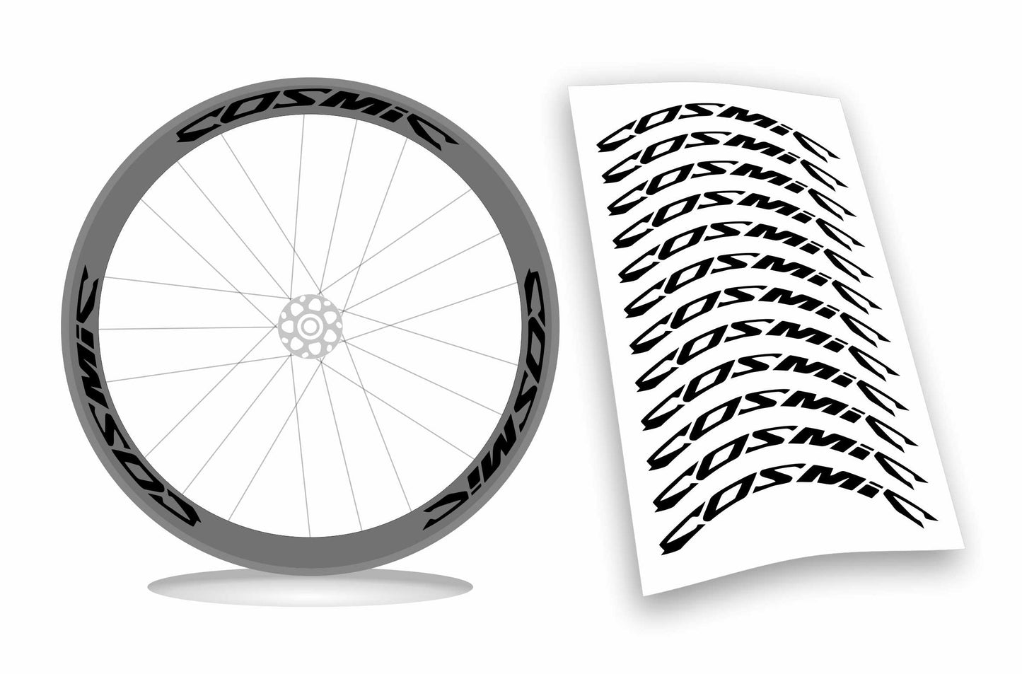 mavic COSMIC altezza 2,2 cm kit adesivi stickers per ruote