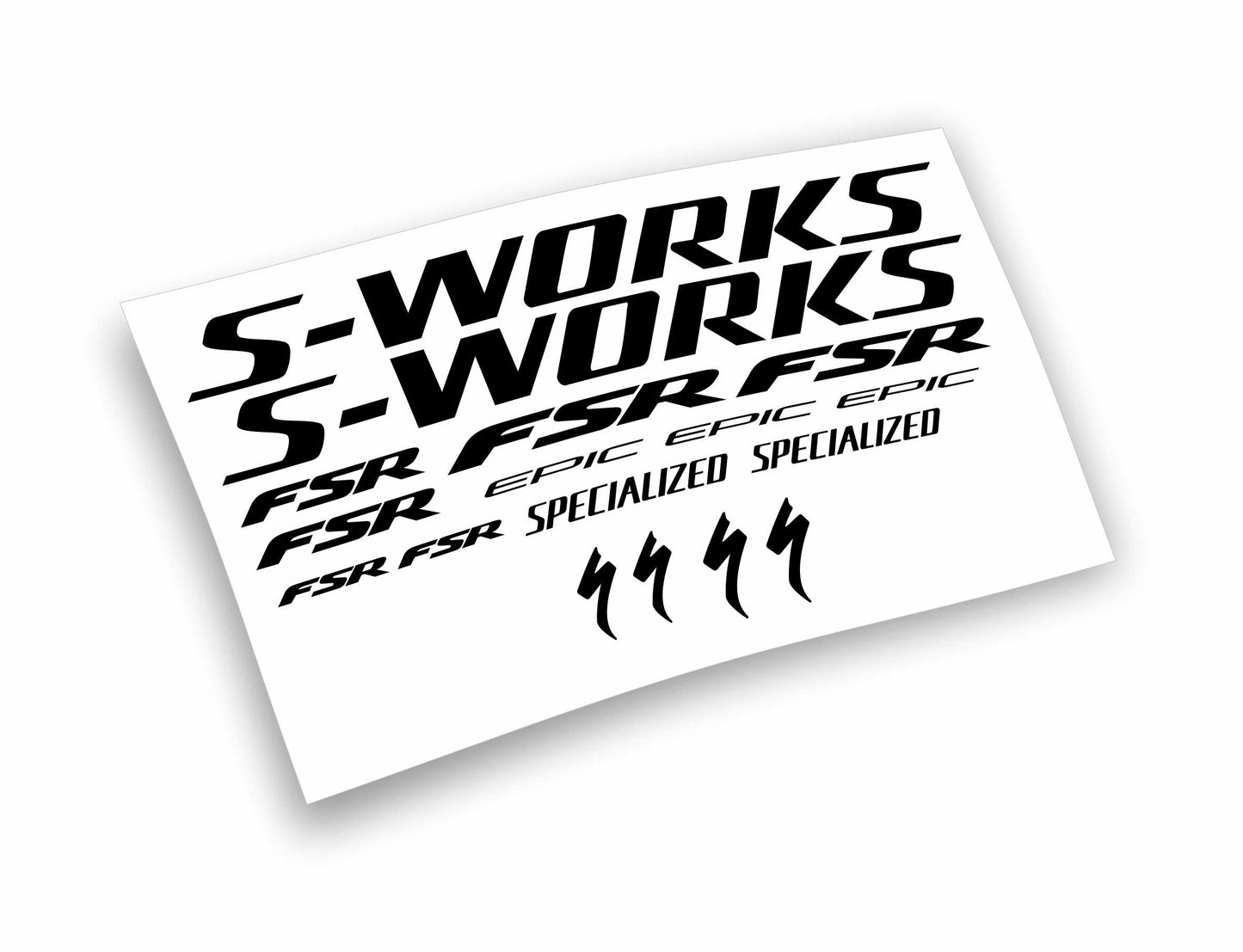 Kit adesivi bici telaio specialized s-works fsr epic mtb colori a scelta 17PEZZI