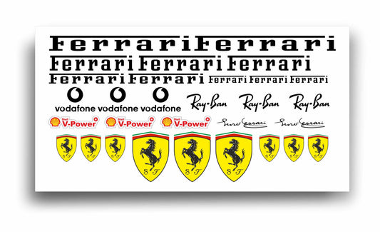 Ferrari adesivi stickers set auto moto bici camion