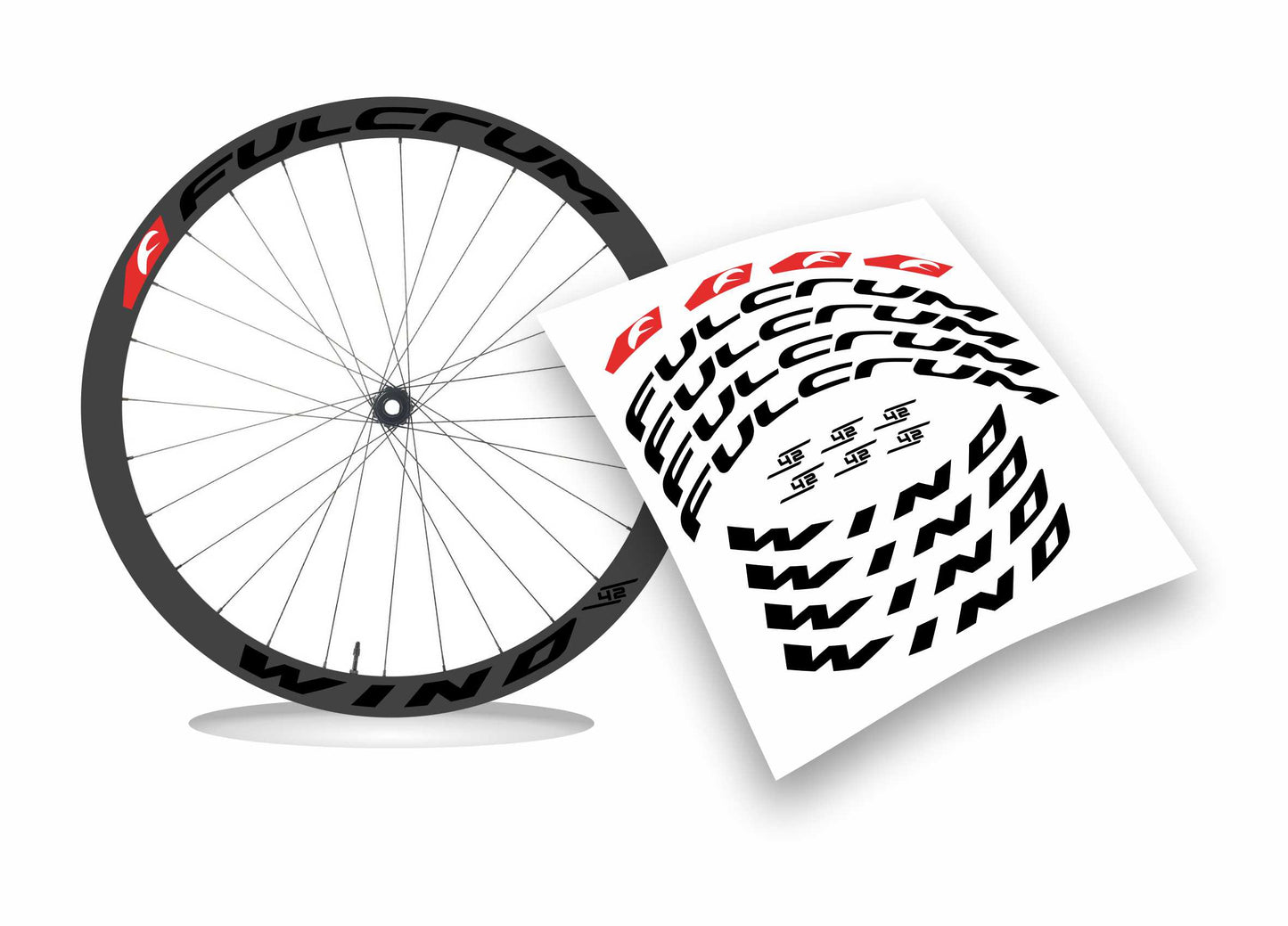 Fulcrum wind 42 adesivi sticker cerchi bici da corsa personalizzati