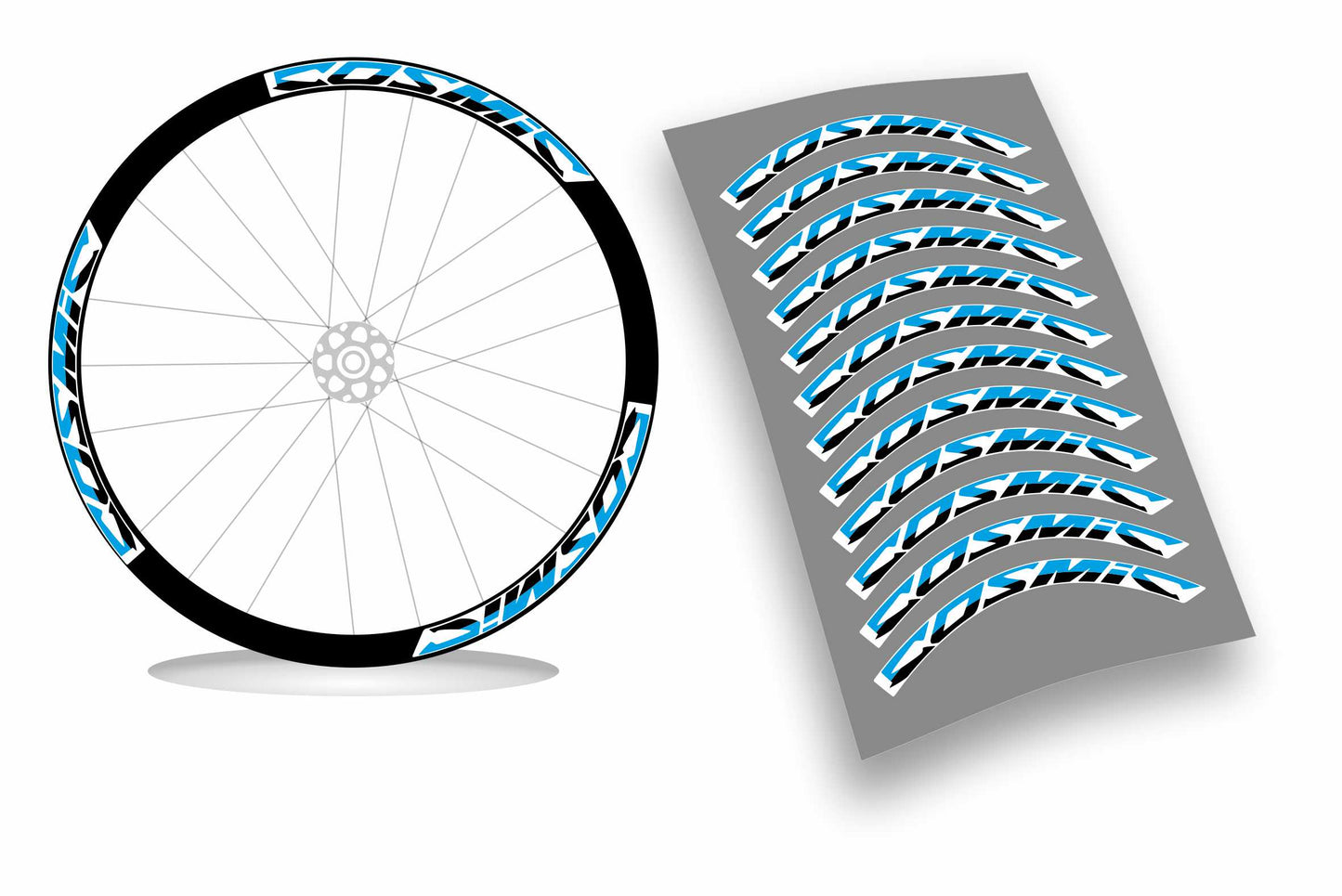 adesivi mavic COSMIC BICOLORE 12 pezzi wheel stickers two-coloured