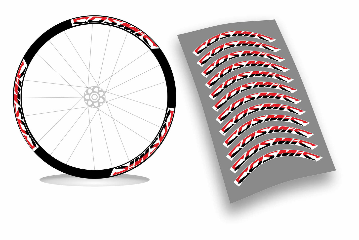 adesivi mavic COSMIC BICOLORE 12 pezzi wheel stickers two-coloured