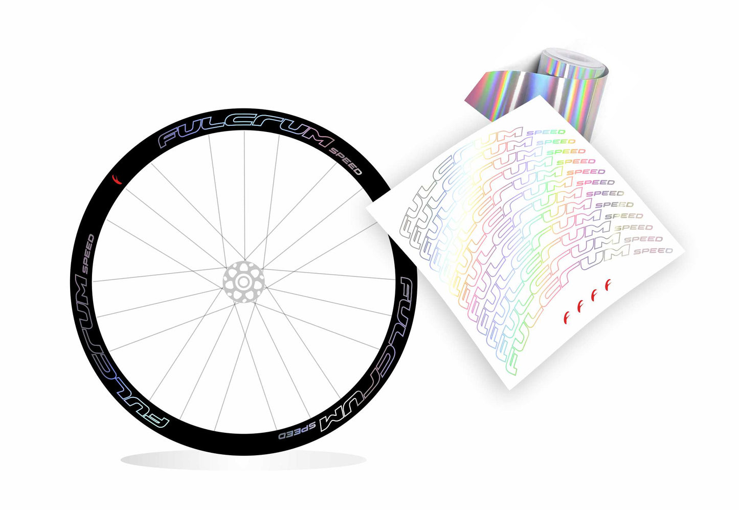 Fulcrum Racing speed profilo 40/35mm adesivi stickers cerchi bici da corsa personalizzati