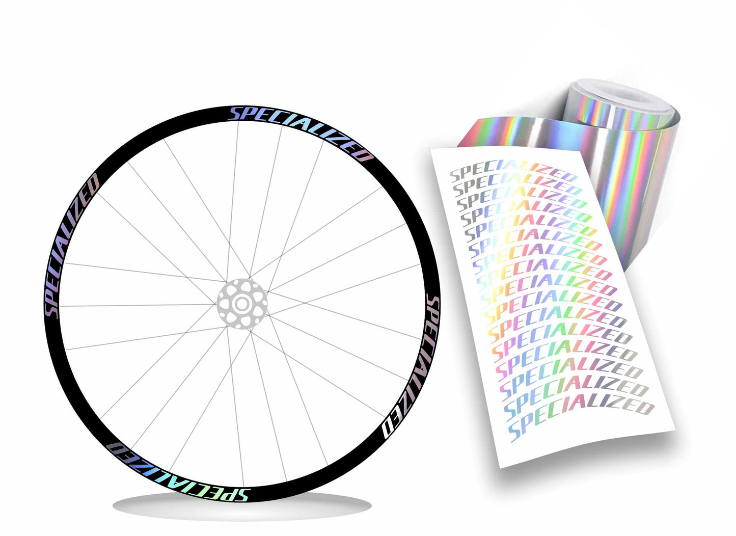 Specialized kit adesivi cerchi bici mtb bdc 16 pezzi colore personalizzato