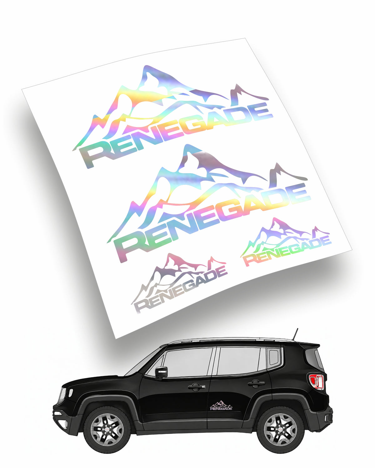 Jeep Renegade Kit adesivi Auto 4 pz. (montagna)